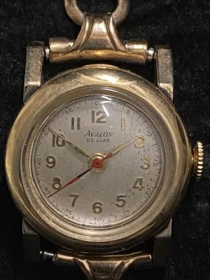 AVALON DE LUXE C. 1940s Ladies Gold-Tone Watch w/ Original Strap - $4K APR w COA