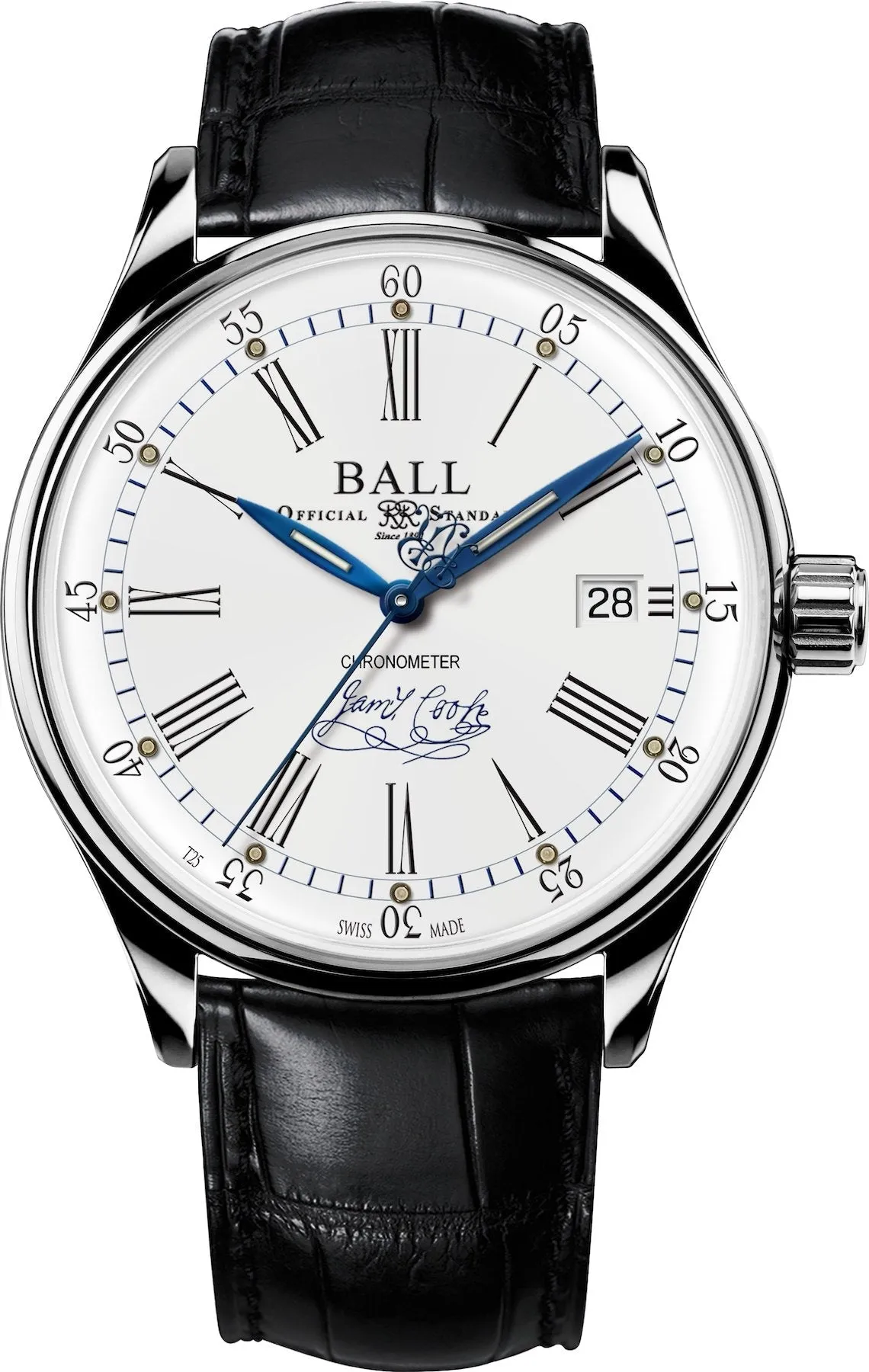 Ball Watch Company Trainmaster Endeavour Chronometer Alligator Limited Edition D
