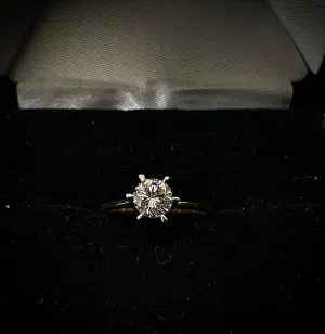 BEAUTIFUL Solid Yellow Gold with Diamond European Shank Engagement Ring - $10K Appraisal Value w/ CoA! }