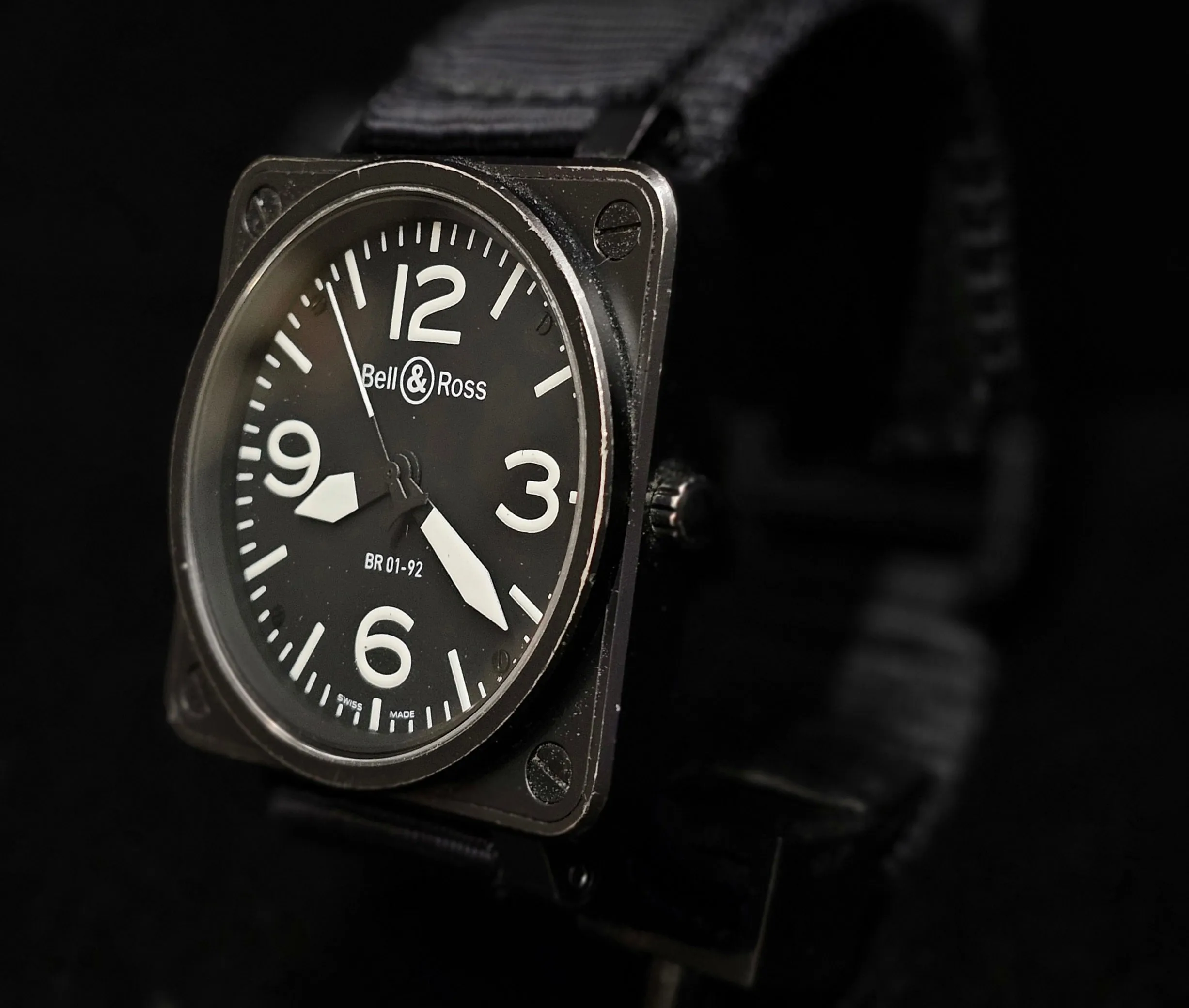 BELL & ROSS Aviation/Military Large Size Watch w/ Lumin. Dial - $16K APR w/ COA!