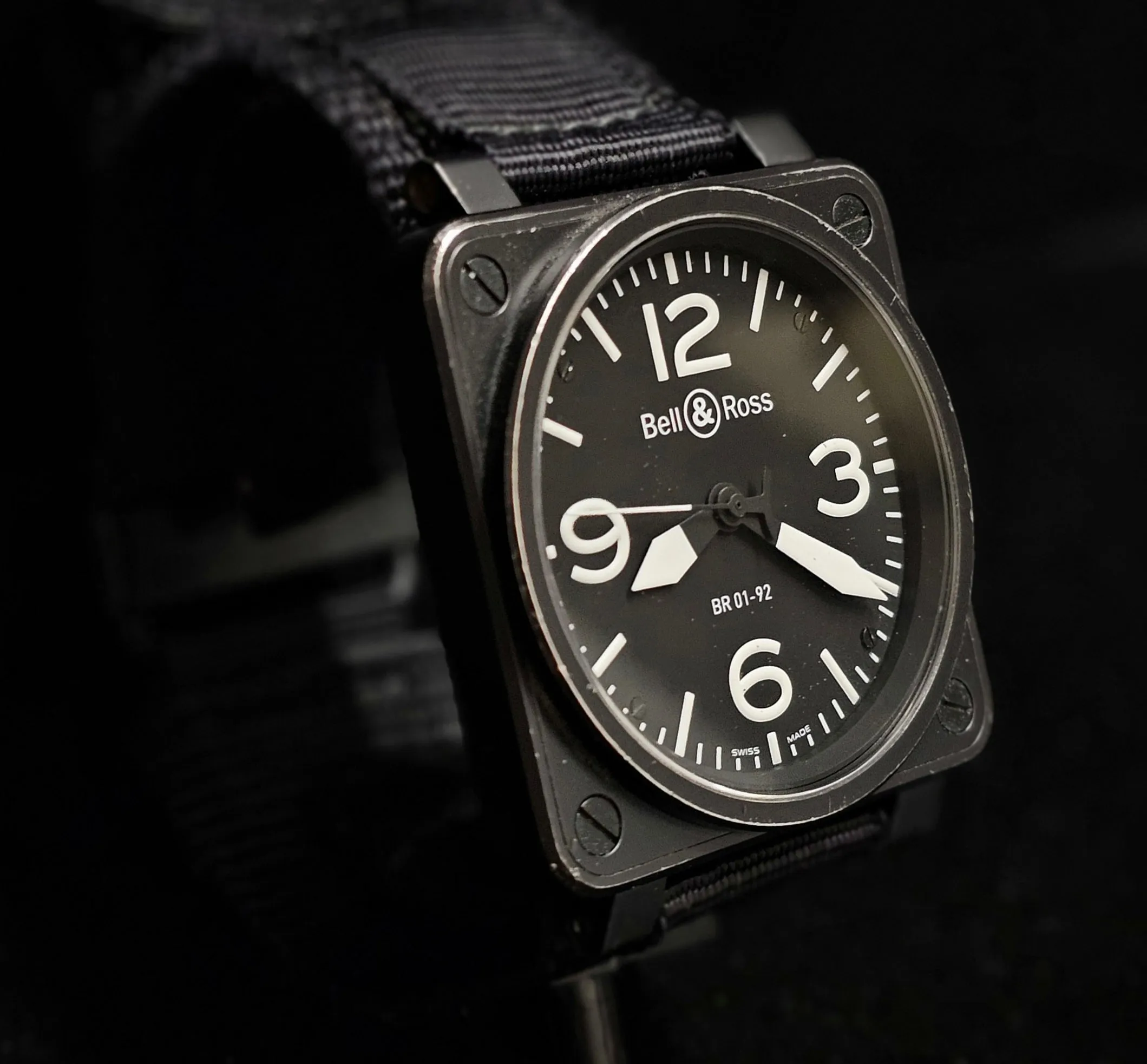 BELL & ROSS Aviation/Military Large Size Watch w/ Lumin. Dial - $16K APR w/ COA!