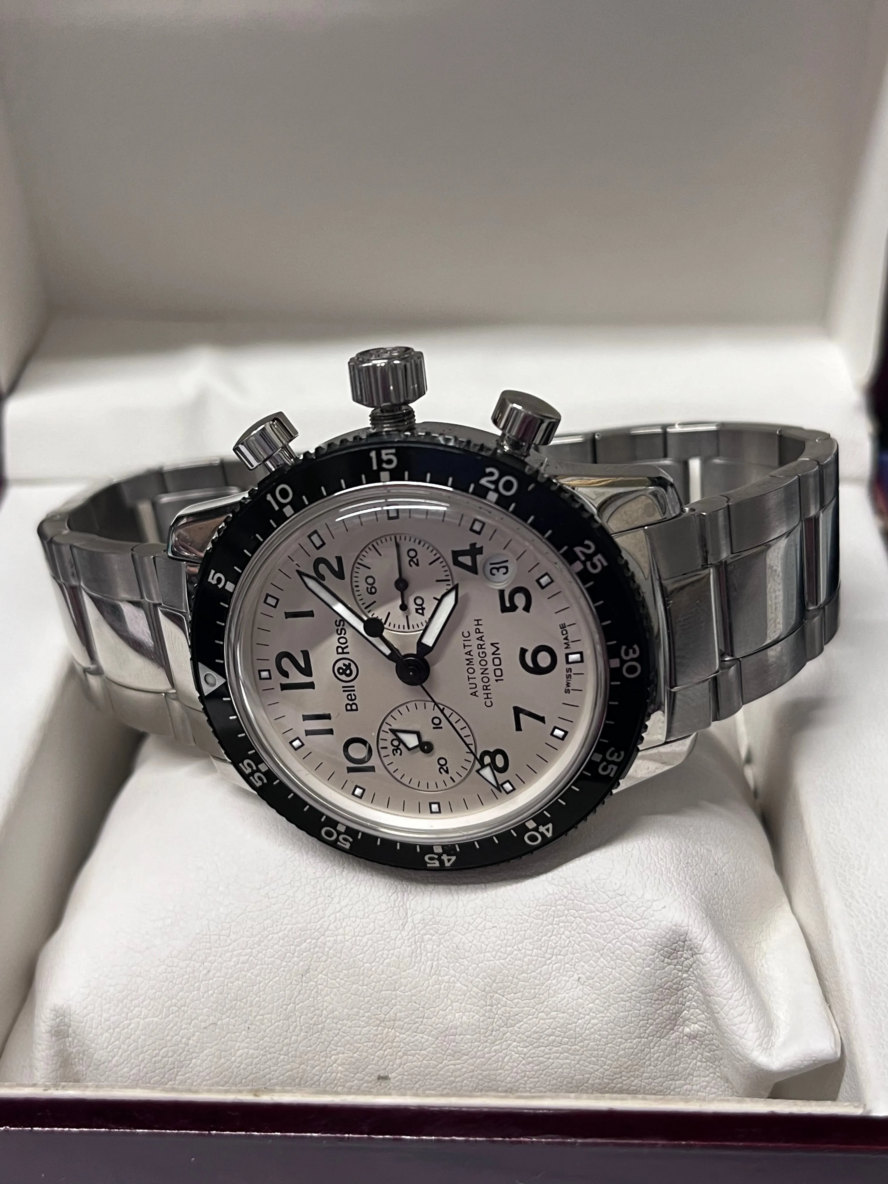 BELL & ROSS Exclusive Rotating Bezel Chronograph Men's Watch - $8.5K APR w/ COA!