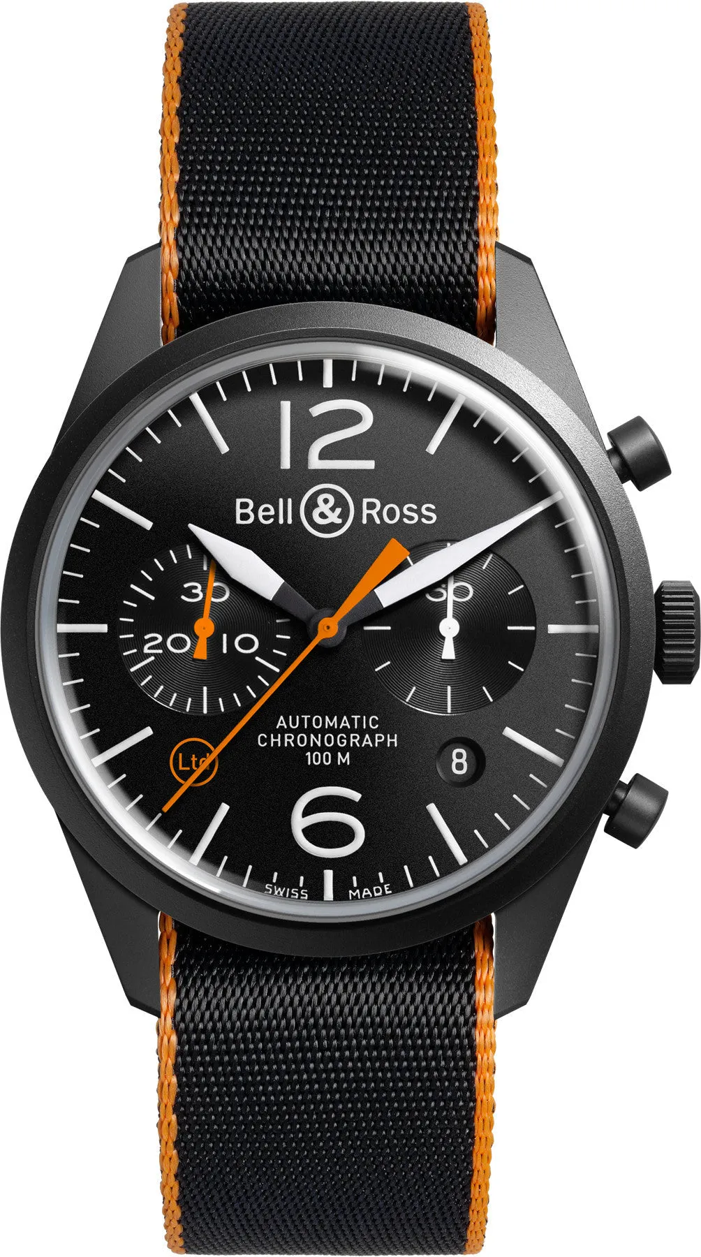 Bell & Ross Watch Carbon Orange Blackbird Limited Edition