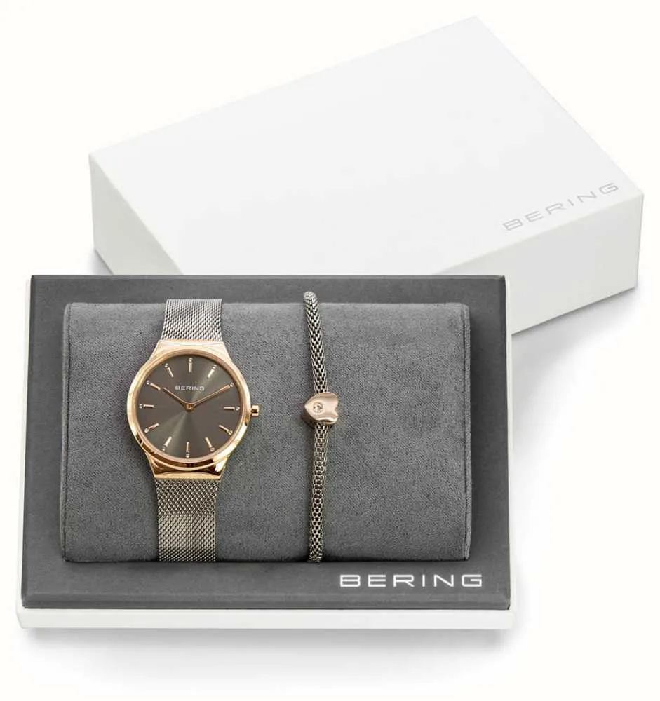 Bering CLASSIC 31mm rose Gold / Grey Watch with Matching Bracelet