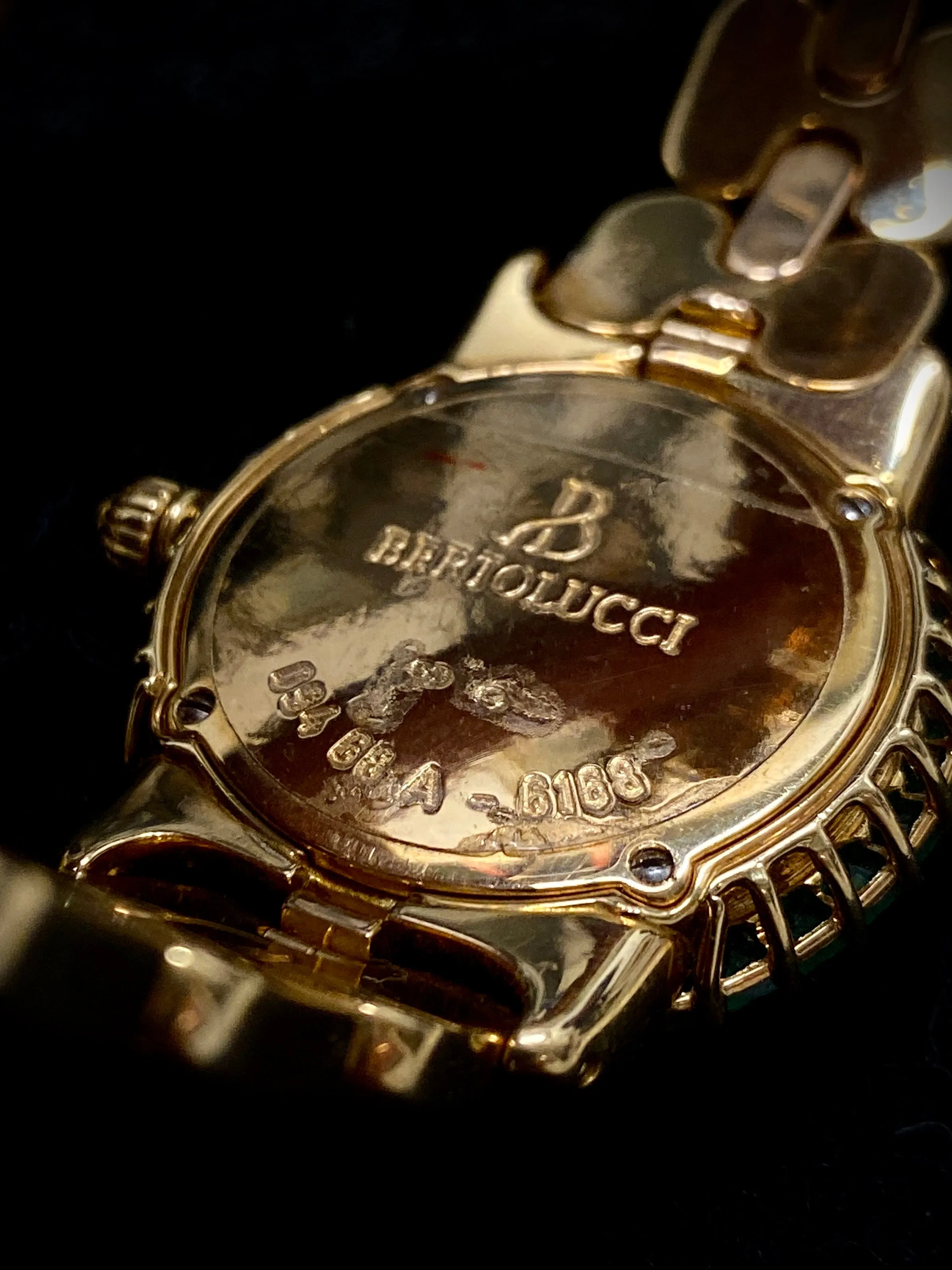 BERTOLUCCI Brand New Ladies 18K YG, Diamond, & Emerald Watch - $200K APR w/ COA!