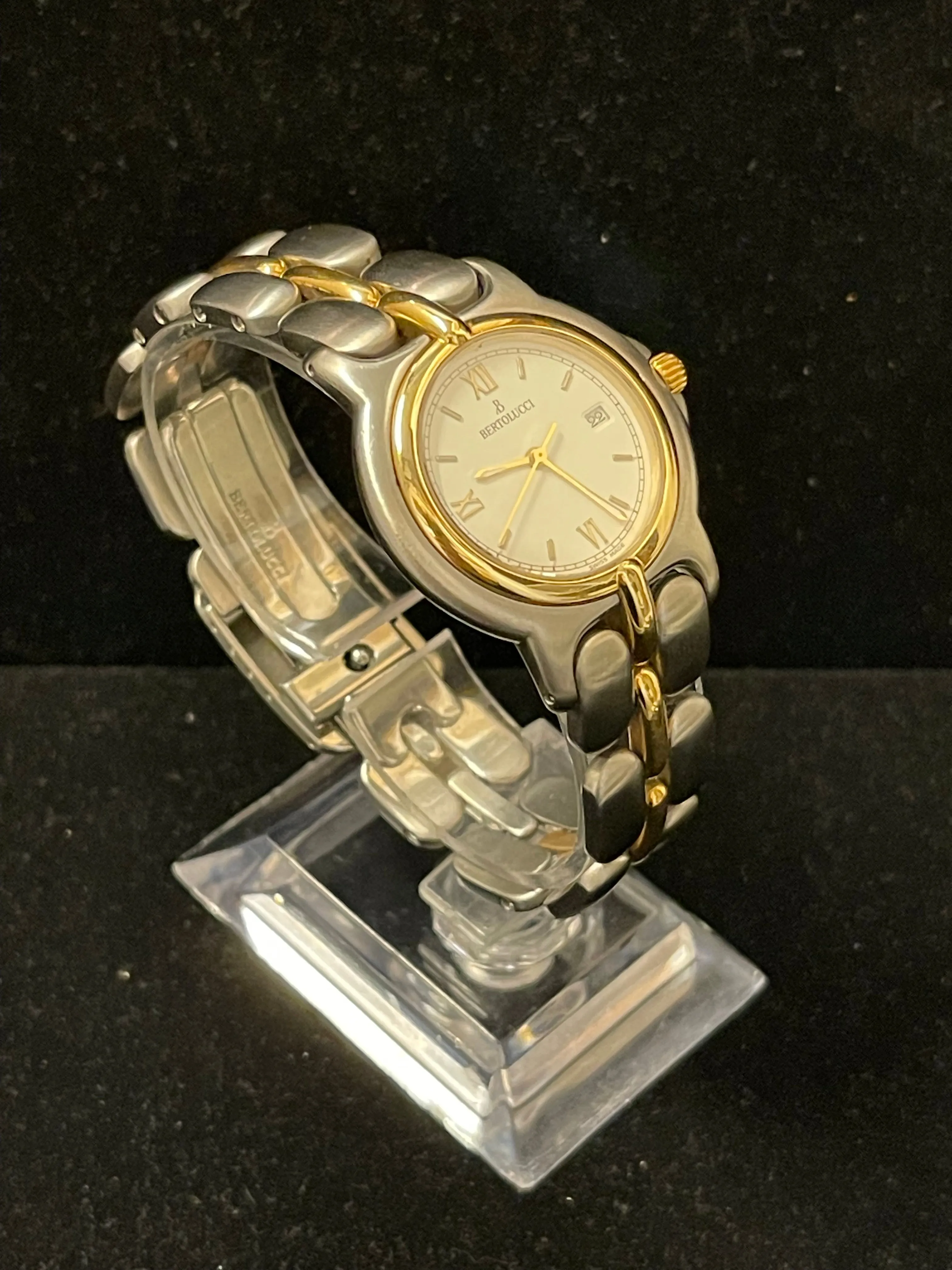 Bertolucci Pulchra Mid Size Beautiful SS & Solid YG Ladies Watch- $10K APR w/COA