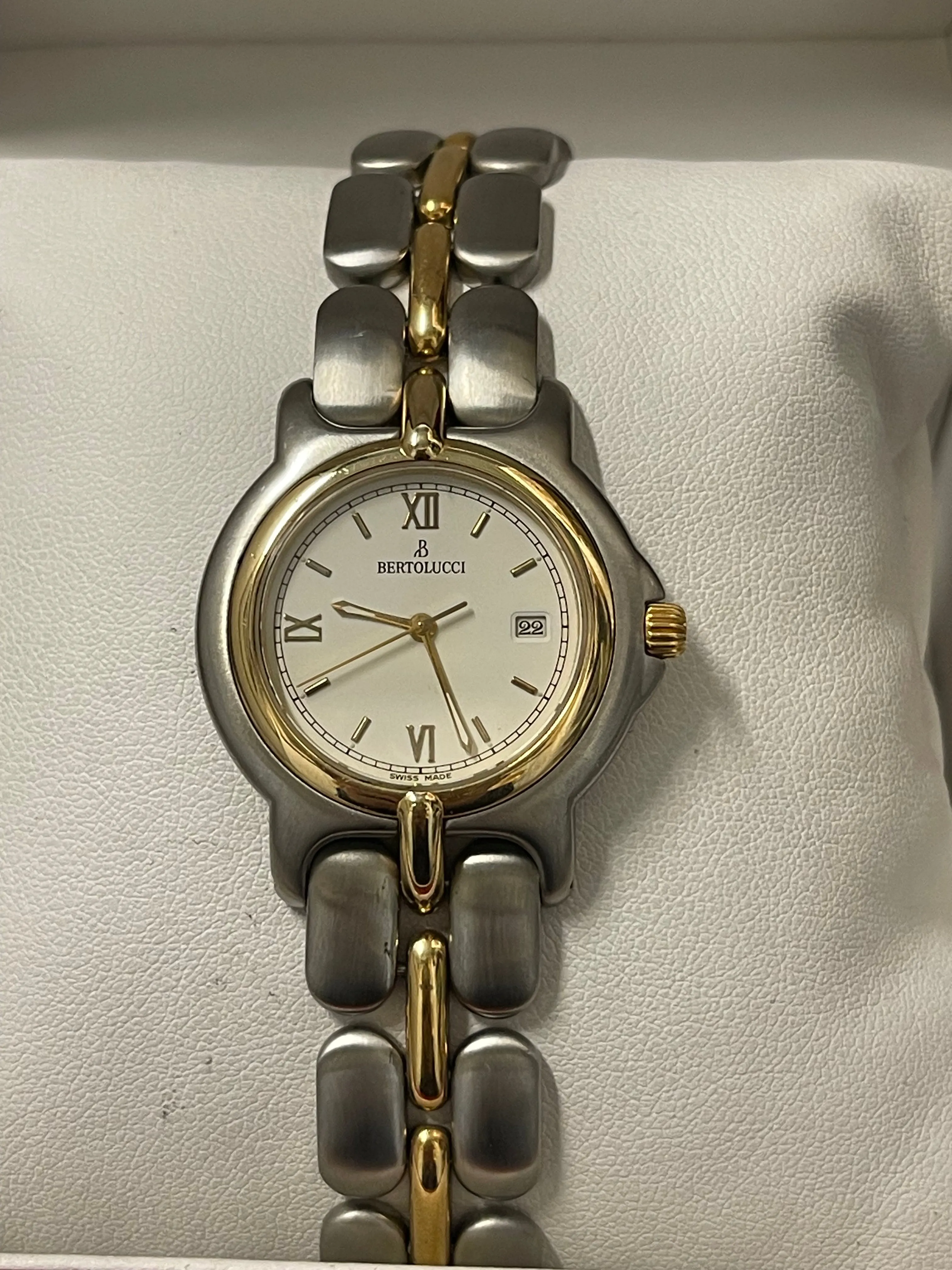 Bertolucci Pulchra Mid Size Beautiful SS & Solid YG Ladies Watch- $10K APR w/COA