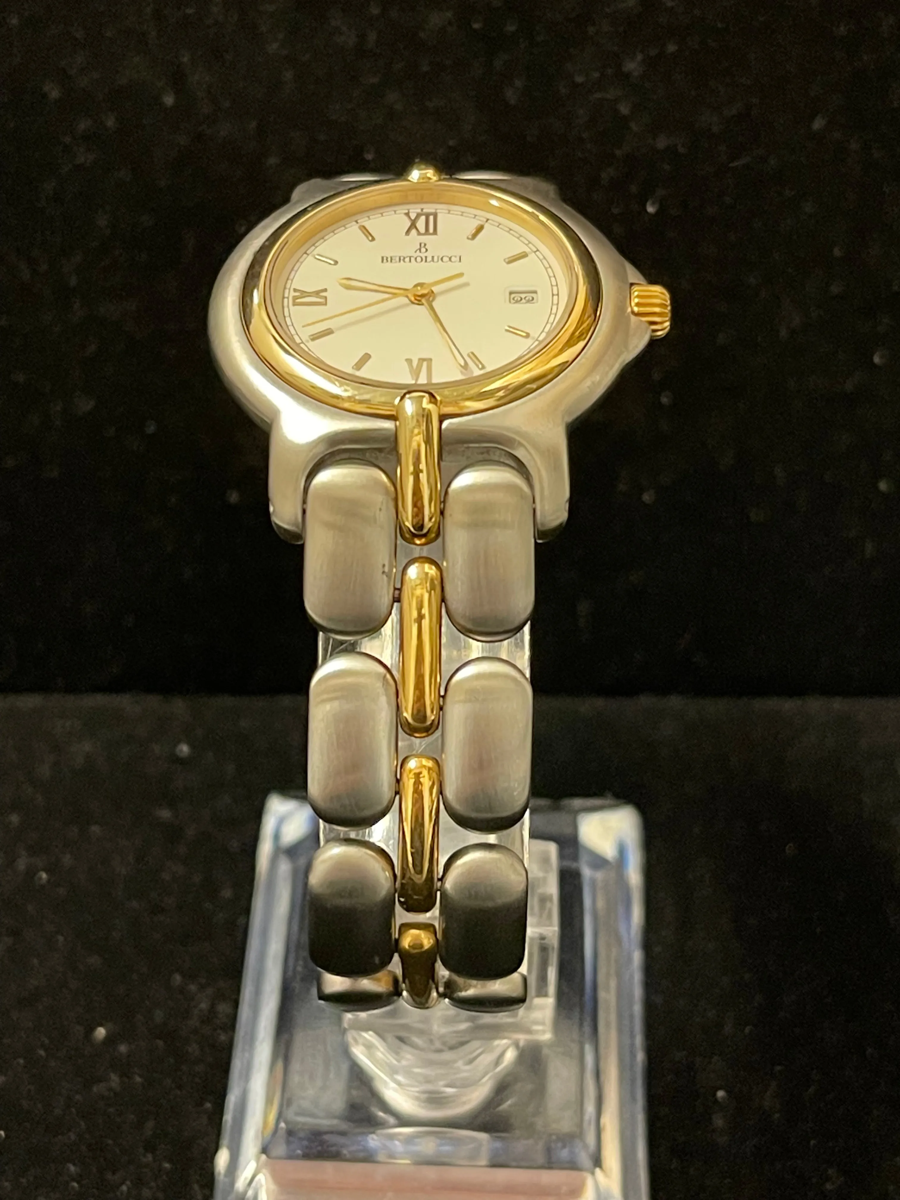 Bertolucci Pulchra Mid Size Beautiful SS & Solid YG Ladies Watch- $10K APR w/COA