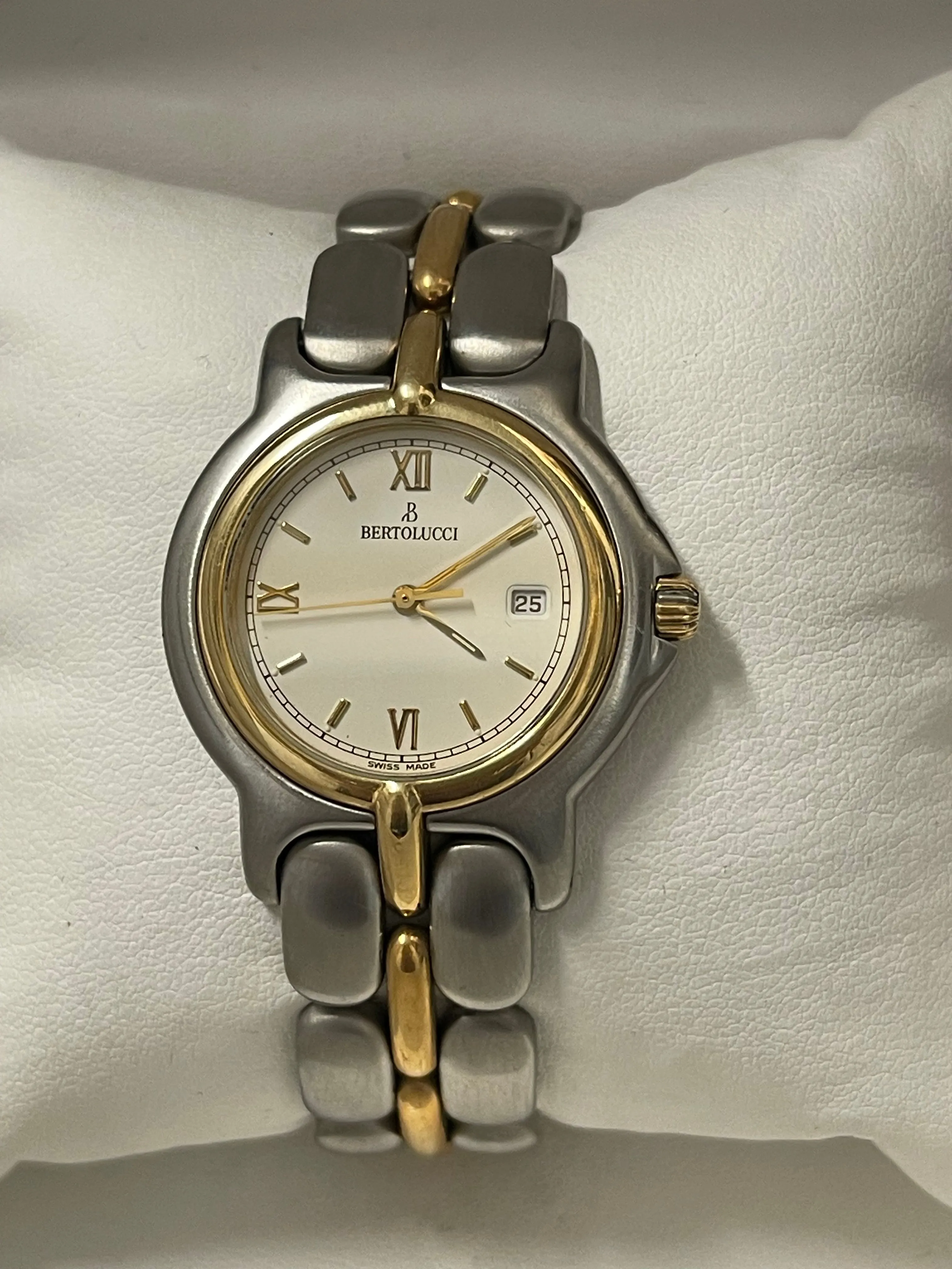 Bertolucci Pulchra Mid Size Date Feature SS & YG Men's Watch - $10K APR w/ COA!!