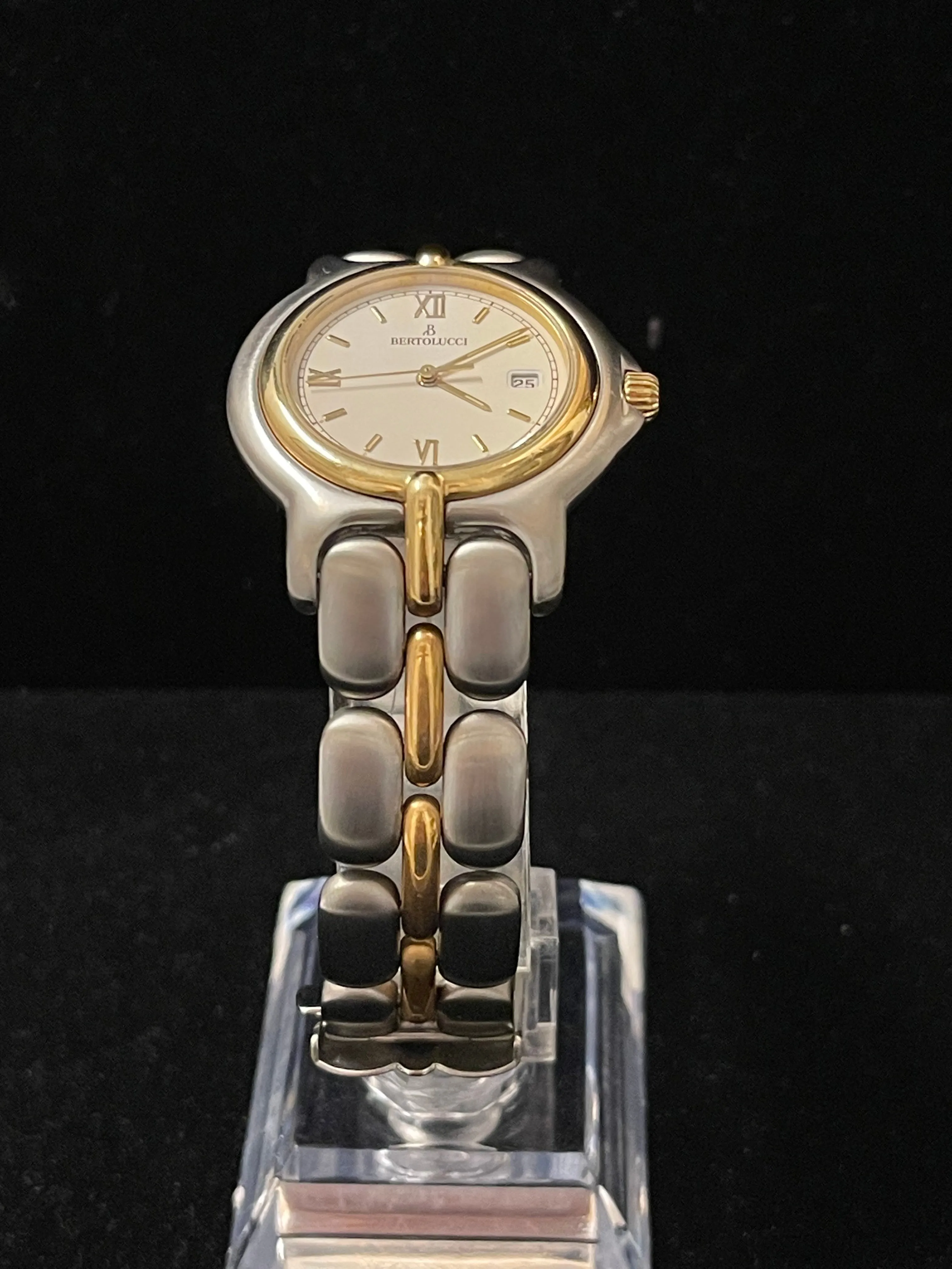 Bertolucci Pulchra Mid Size Date Feature SS & YG Men's Watch - $10K APR w/ COA!!