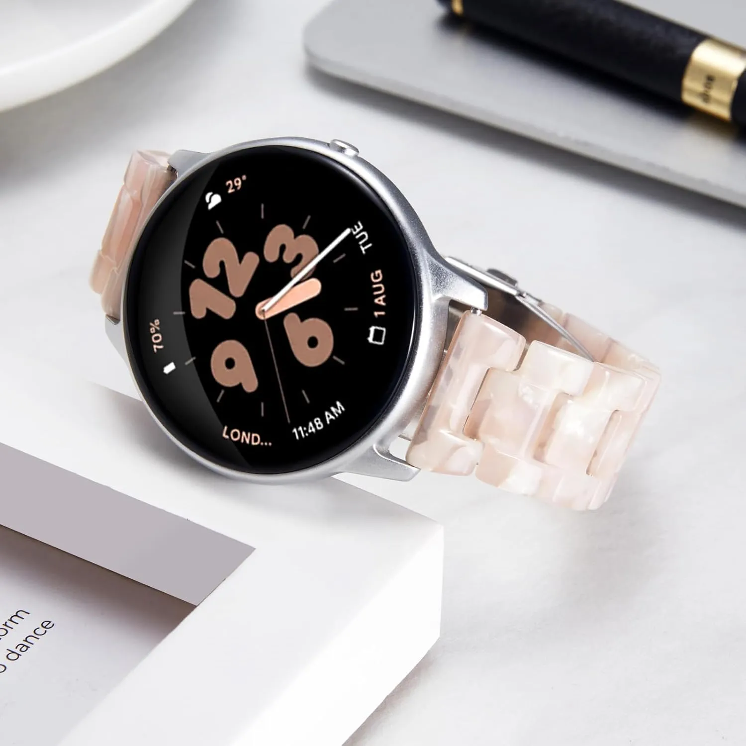 BINLUN Resin Watch Bands Replacement Watch Straps for Men Women 14 Colors Watchbands Lightweight 12/14/16/18/20/22mm Wrist Bands Fashion Skin-Friendly Smart Watch Bracelets