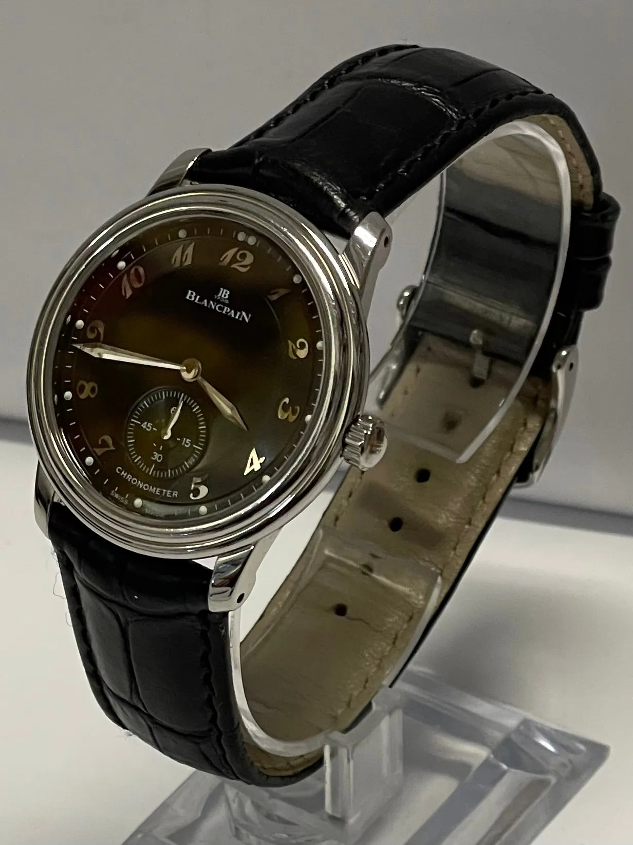 BLANCPAIN Unique Chronometer SS w/Exhibition Back Men's Watch - $25K APR w/COA!!