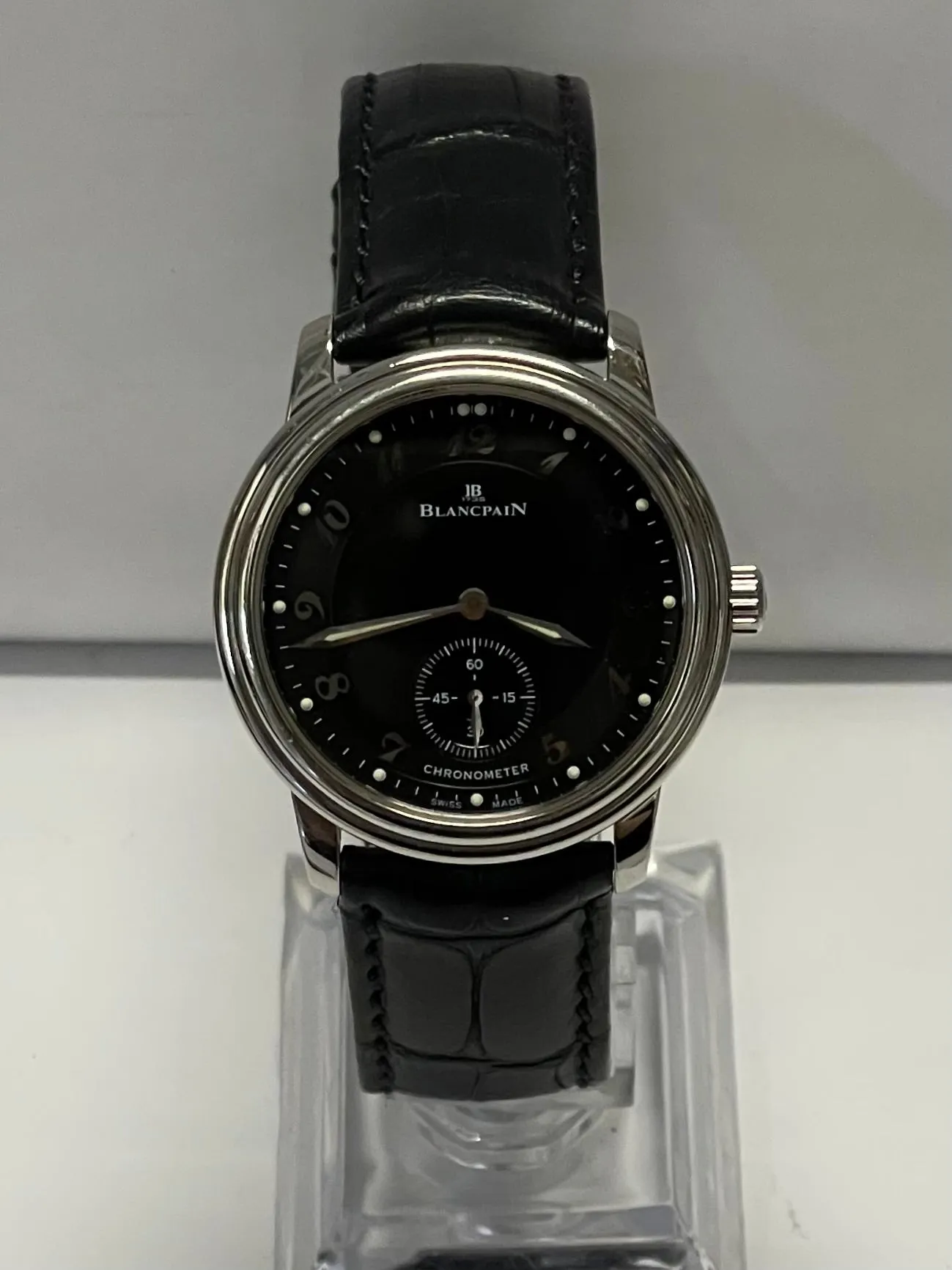 BLANCPAIN Unique Chronometer SS w/Exhibition Back Men's Watch - $25K APR w/COA!!