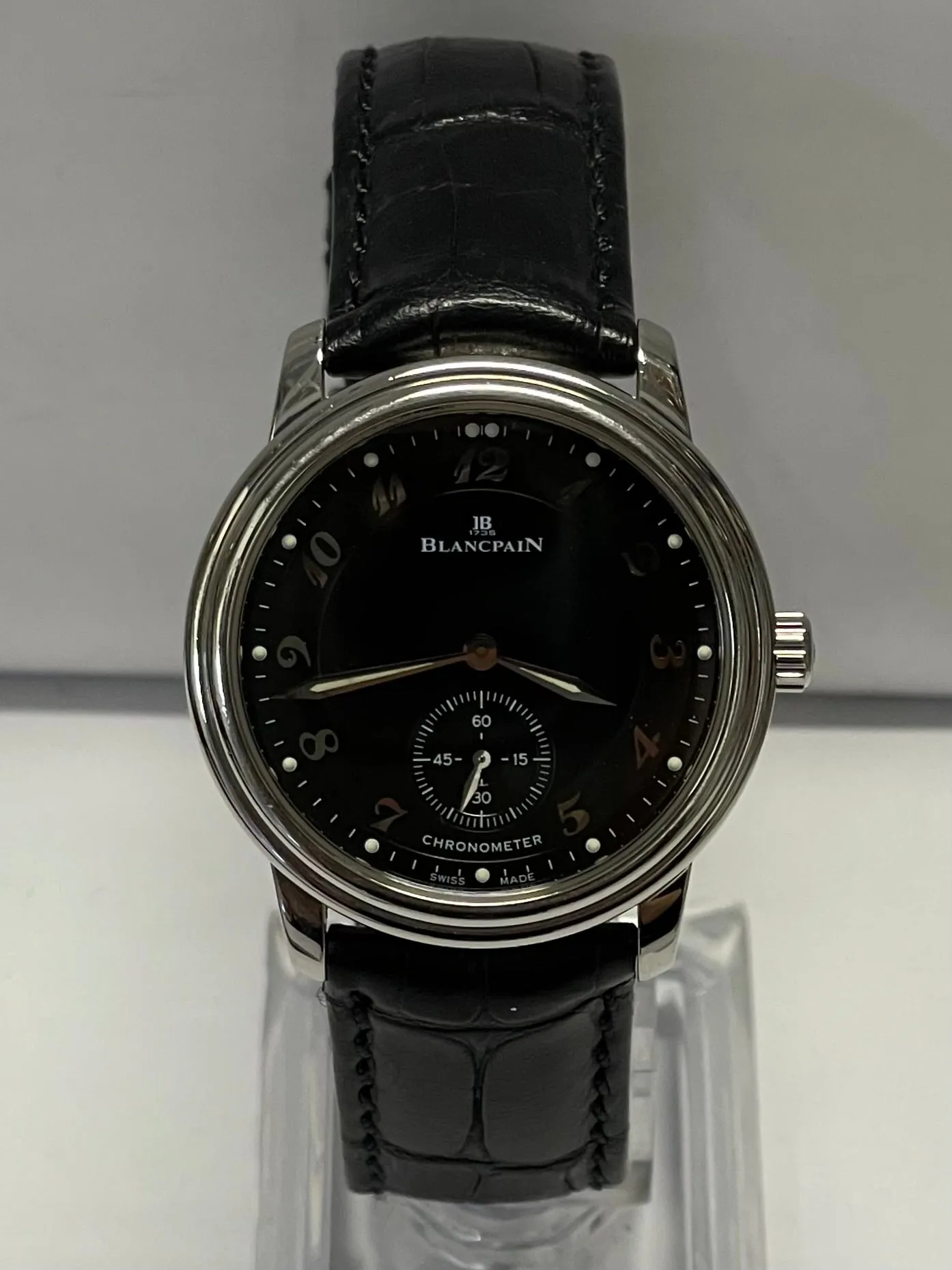 BLANCPAIN Unique Chronometer SS w/Exhibition Back Men's Watch - $25K APR w/COA!!