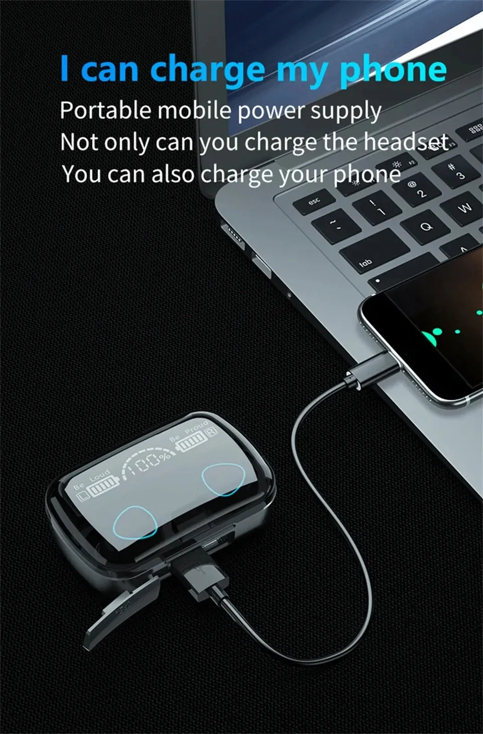 Bluetooth 5.2 Wireless Earbuds with Smart Touch & ANC