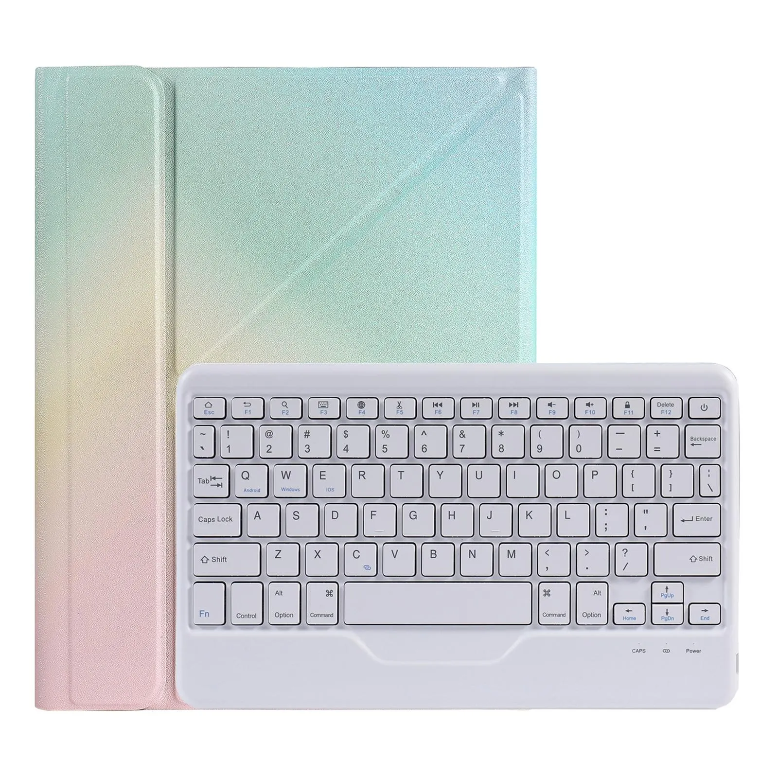 Bluetooth Keyboard Leather Case For Ipad 9.7 With Triangle Holder & Pen Slot
