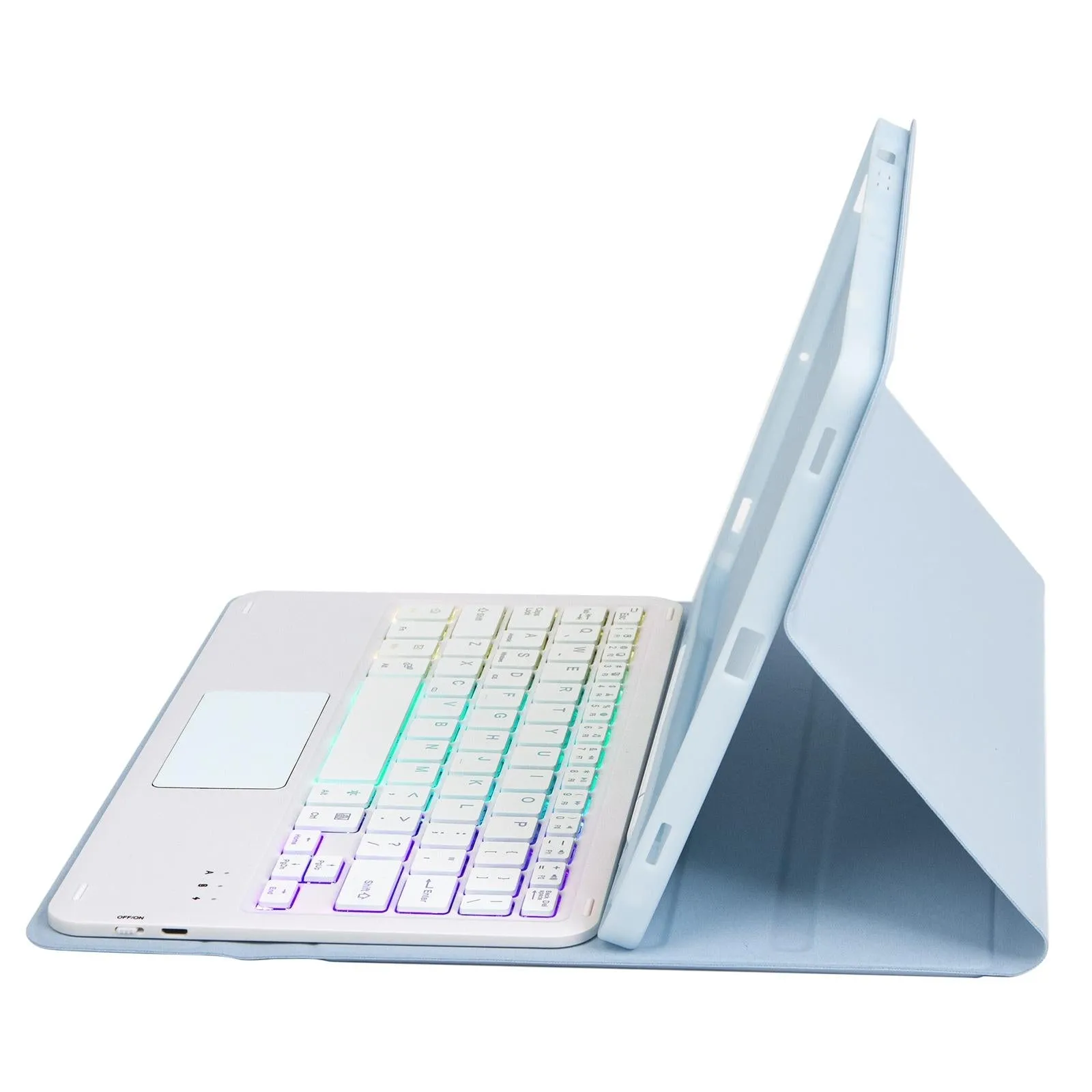 Bluetooth Keyboard Leather Tablet Case For Ipad 10.2 / 10.5 / Air 2019 With Touch Pad & Backlight