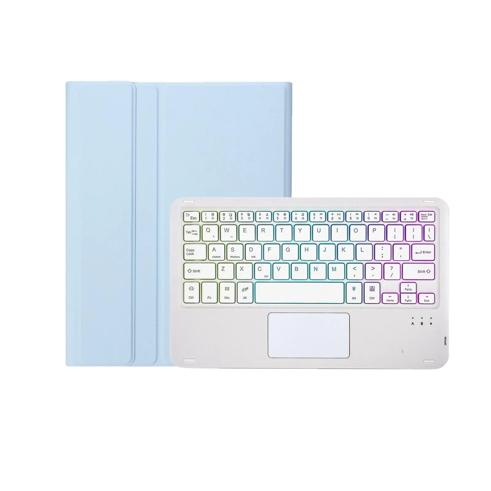 Bluetooth Keyboard Leather Tablet Case For Ipad 10.2 / 10.5 / Air 2019 With Touch Pad & Backlight