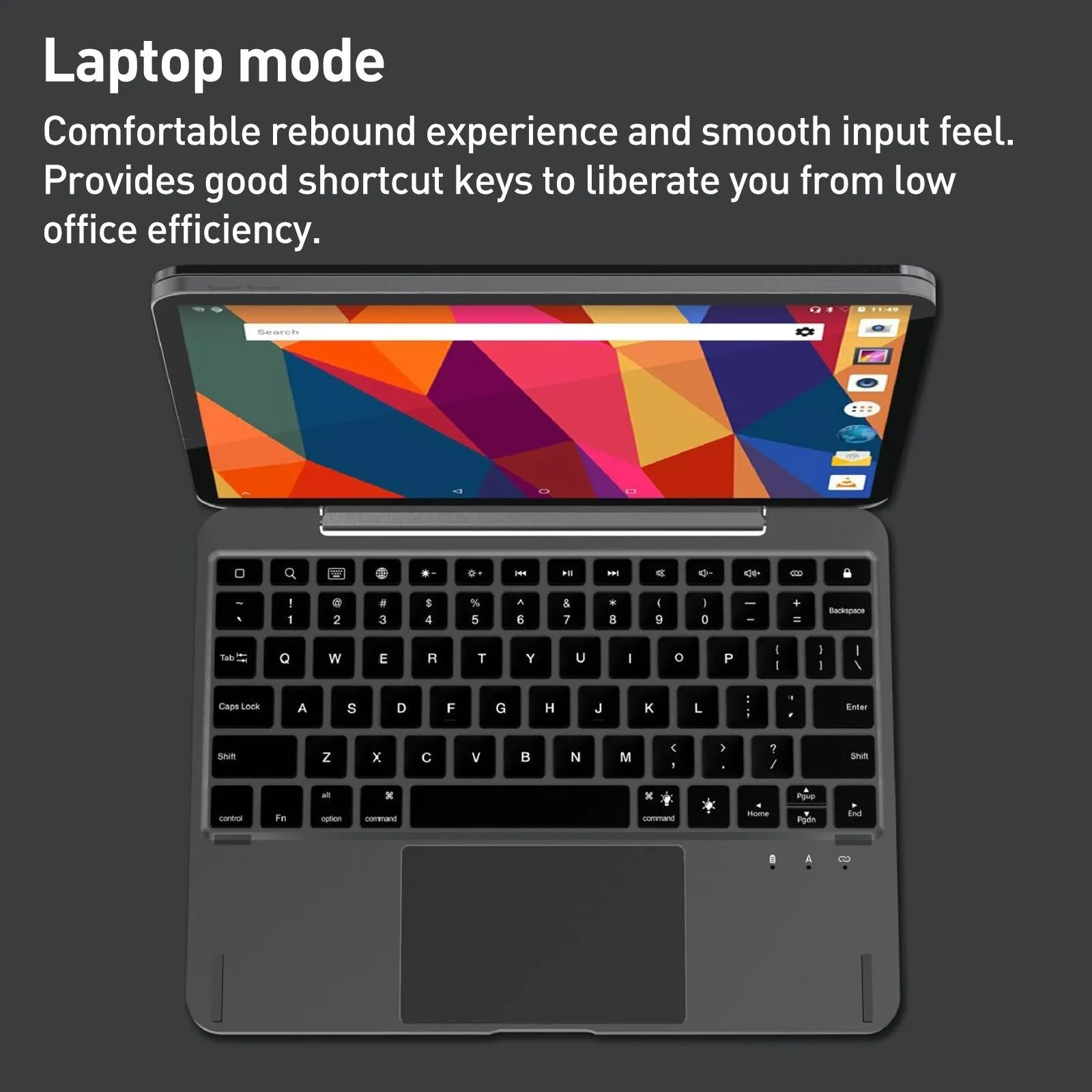 Bluetooth Touch Keyboard Leather Case - Aluminum Alloy