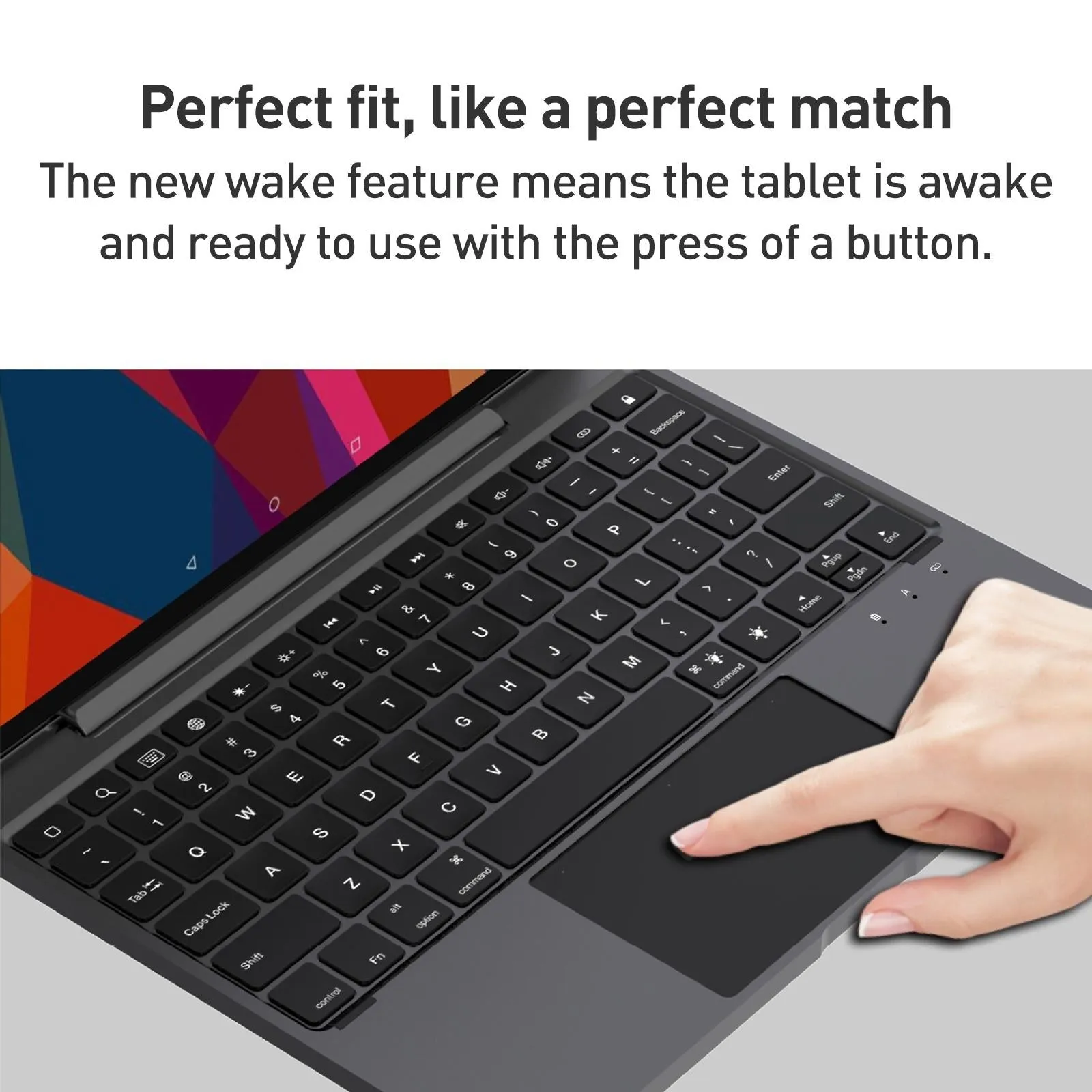 Bluetooth Touch Keyboard Leather Case - Aluminum Alloy