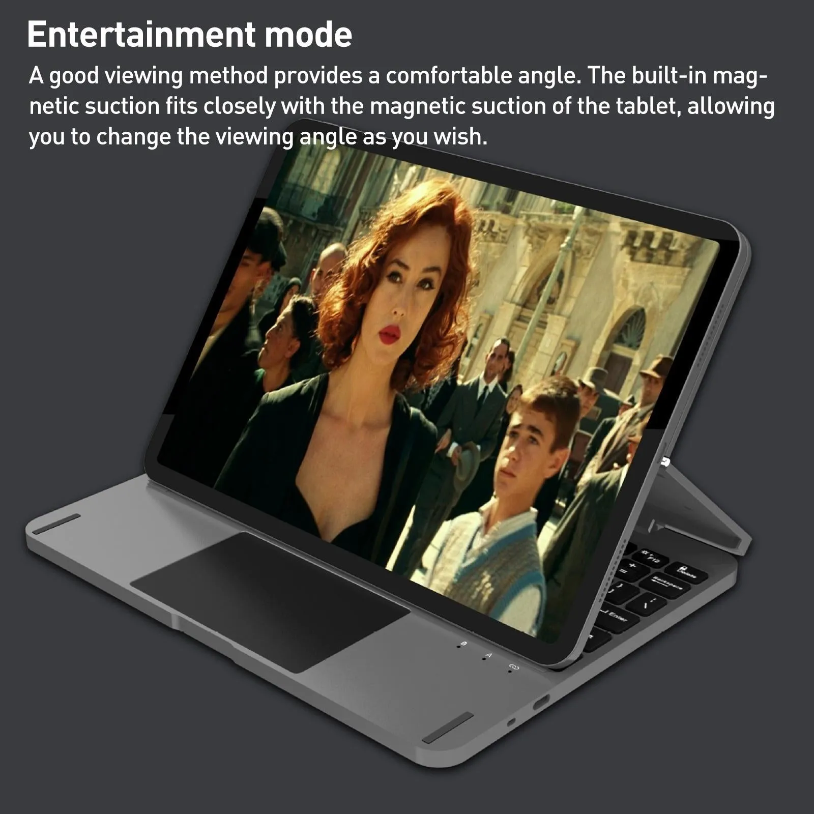 Bluetooth Touch Keyboard Leather Case - Aluminum Alloy