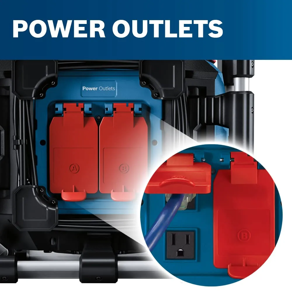 BOSCH GPB18V-5CN 18V Jobsite Radio with Bluetooth 5.0 and Power Station