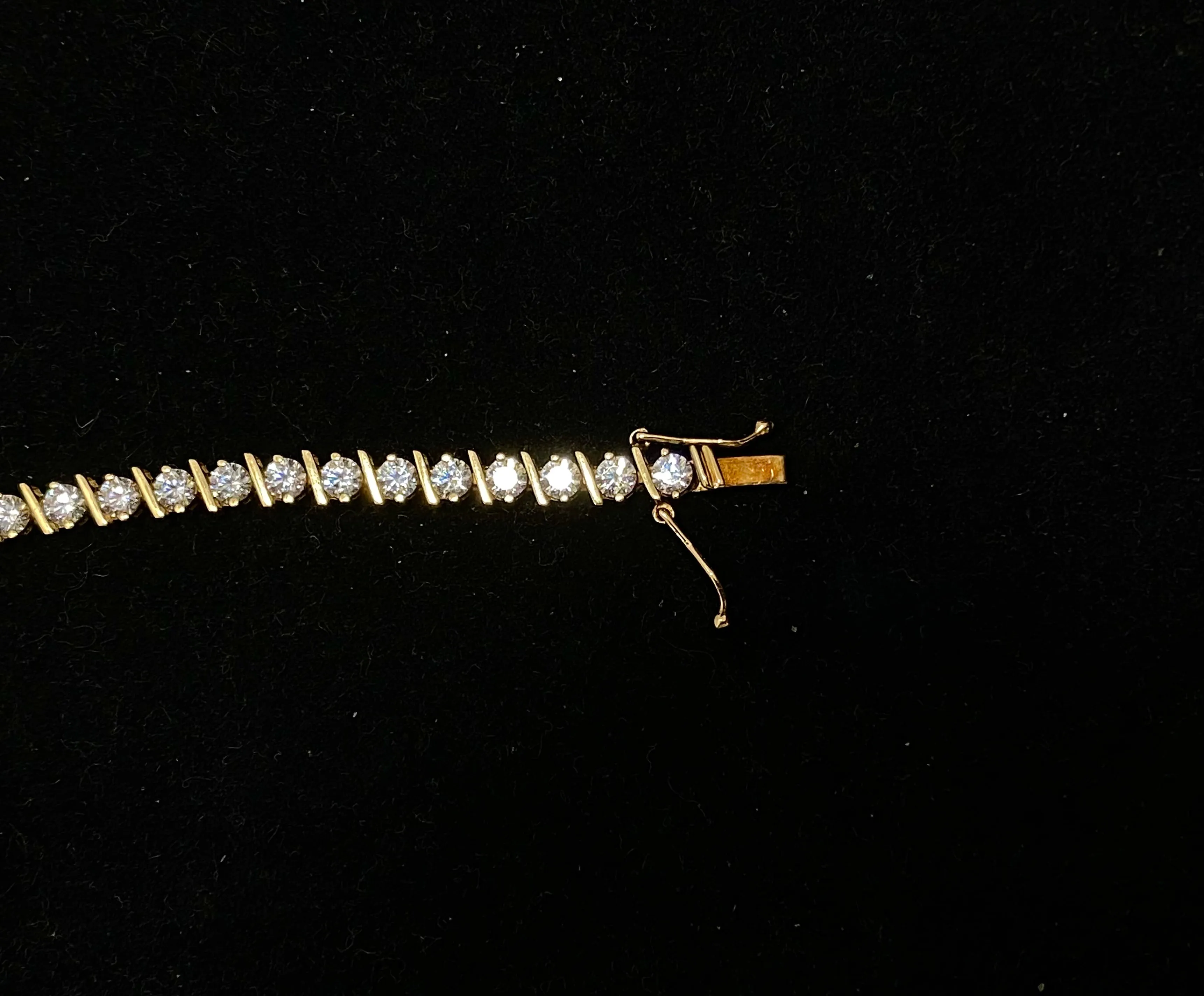 BRACELET Korean Designer’s Solid Yellow Gold w/40 Stones Tennis -$5K APR w/ CoA!