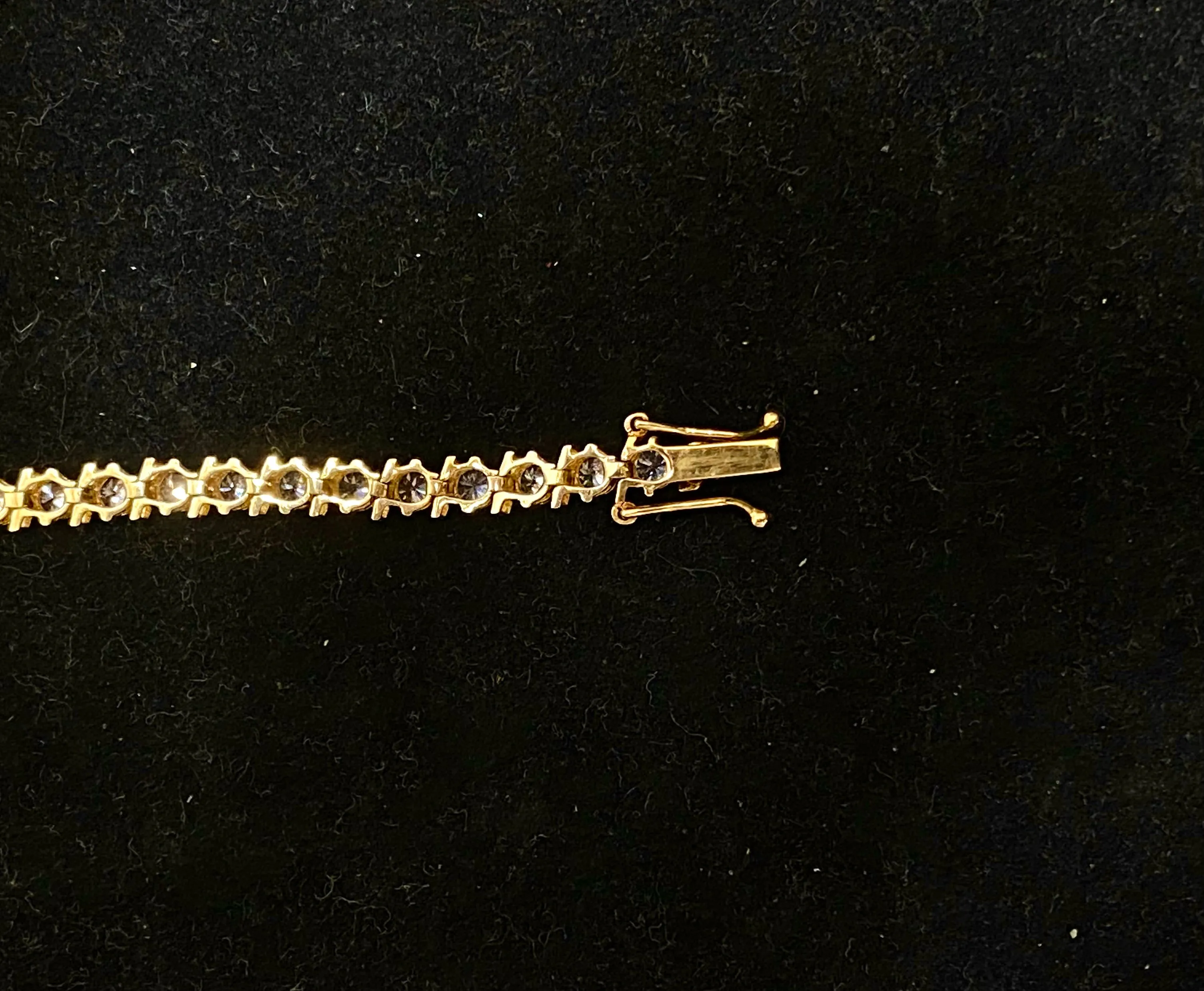 BRACELET Korean Designer’s Solid Yellow Gold w/40 Stones Tennis -$5K APR w/ CoA!