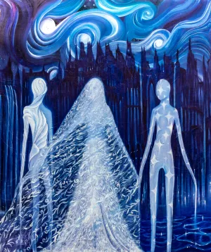 BREA'N THOMPSON "Just Us Three" Oil on Canvas, 2020 - $6K Appraisal Value!