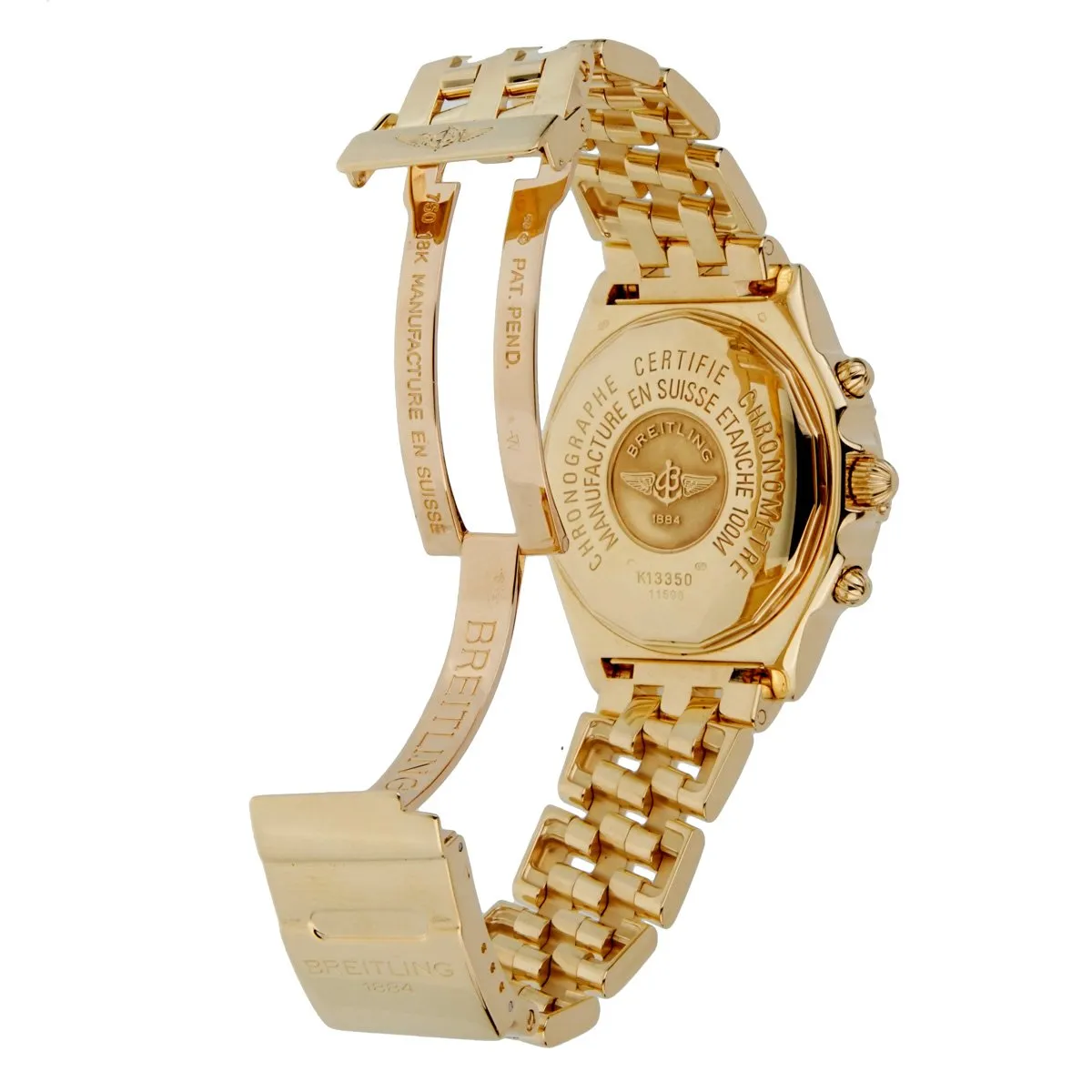 Breitling 18k Yellow Gold Chronomat Gold Watch