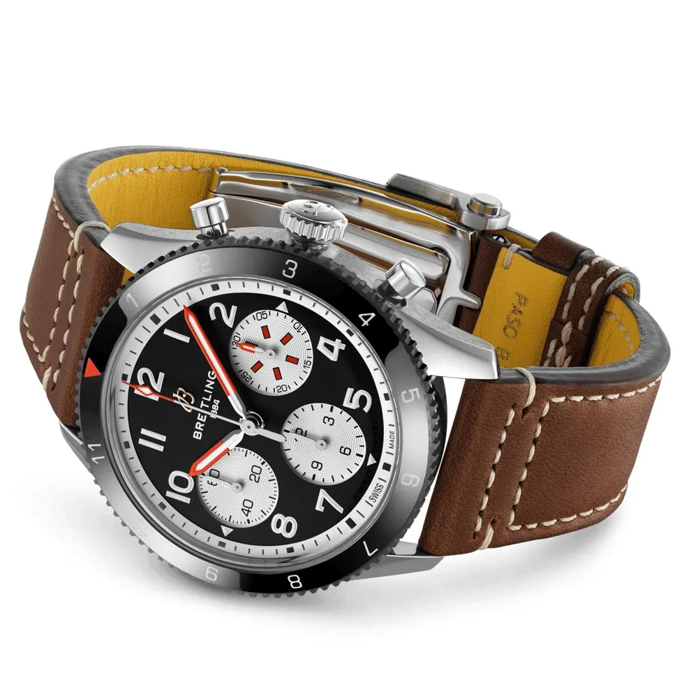 Breitling Classic AVI Mosquito 42mm Black Dial Automatic Chronograph Gents Watch Y233801A1B1X1