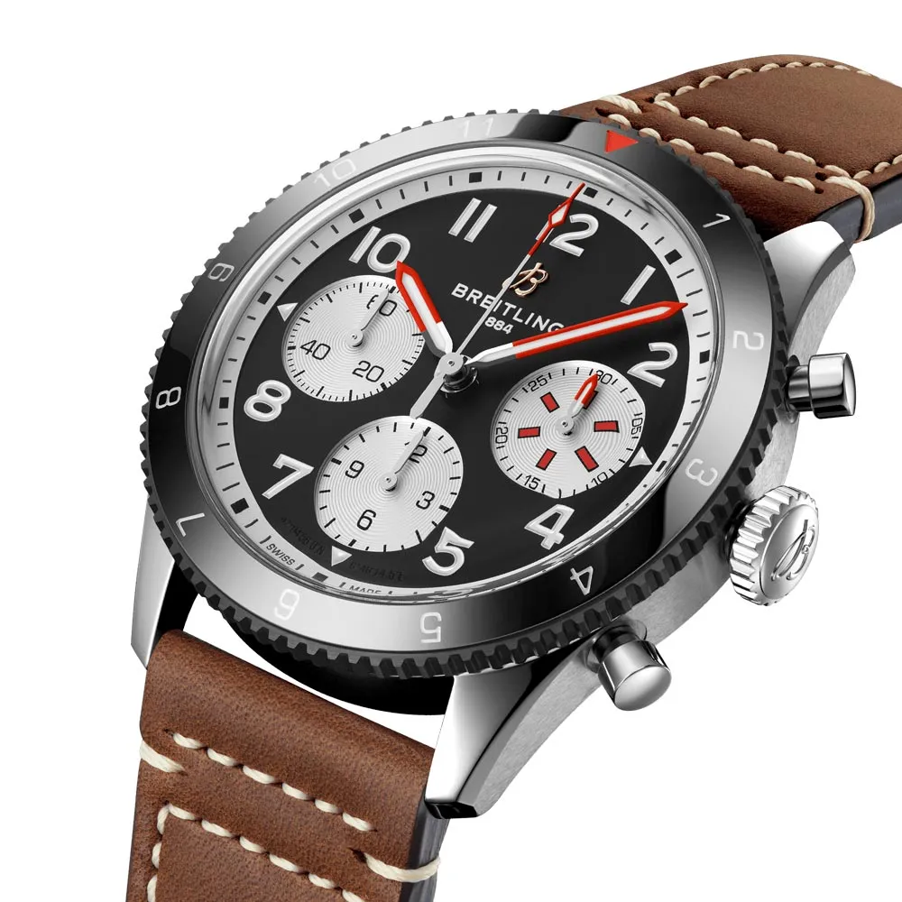 Breitling Classic AVI Mosquito 42mm Black Dial Automatic Chronograph Gents Watch Y233801A1B1X1