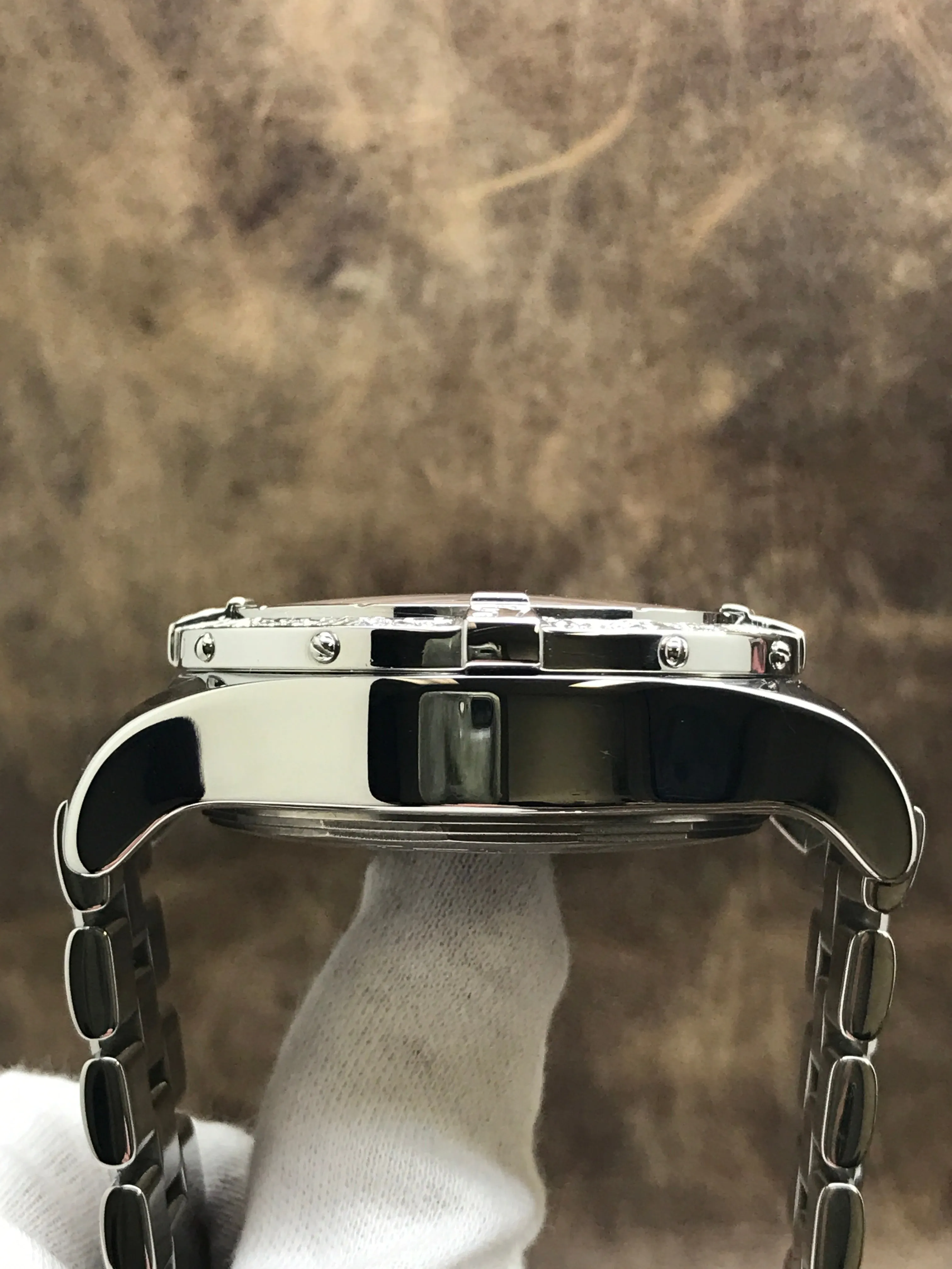 Breitling Super Avenger Custom Diamond Bezel A13370 White Dial Automatic Men's Watch
