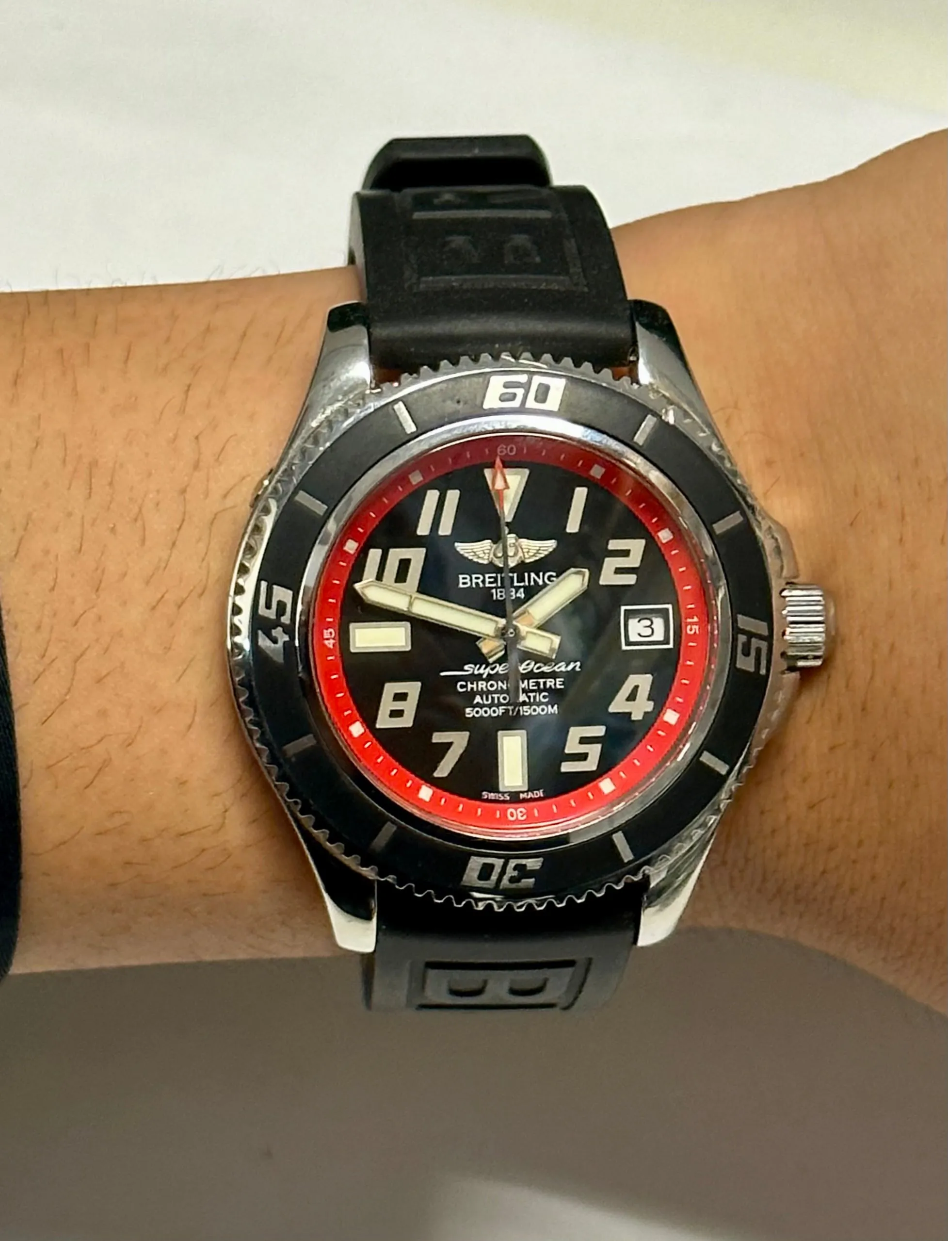 BREITLING Superocean Chronometre Stainless Steel Automatic Mov- $13K APR w/ COA!