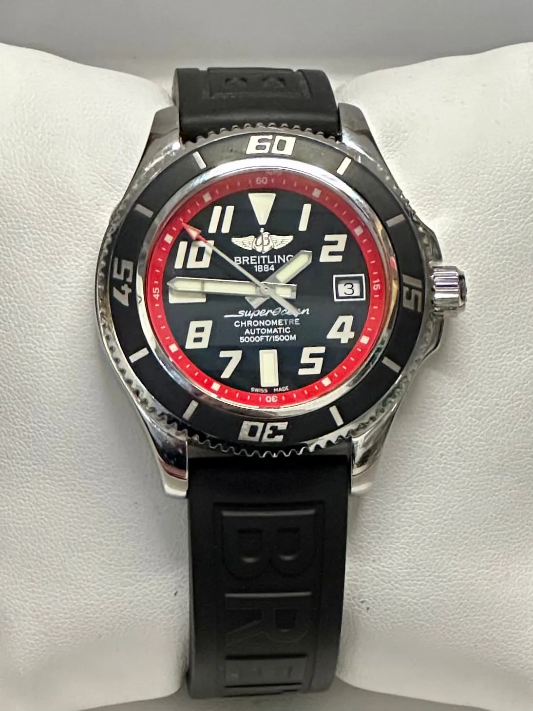 BREITLING Superocean Chronometre Stainless Steel Automatic Mov- $13K APR w/ COA!