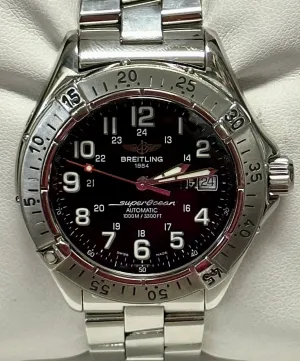 BREITLING Superocean Men's Wristwatch Automatic Stainless Steel- $7K APR w/ COA!