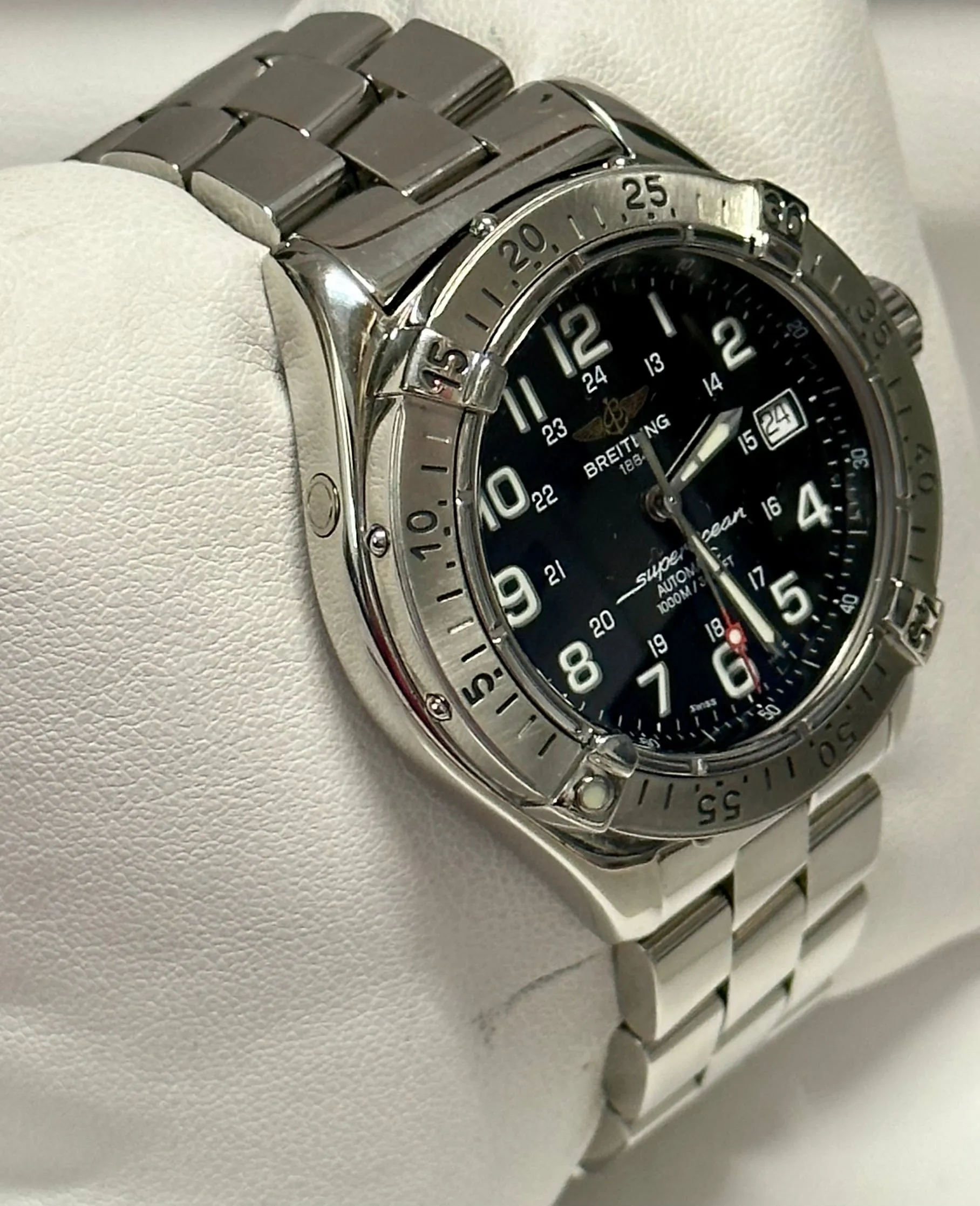 BREITLING Superocean Men's Wristwatch Automatic Stainless Steel- $7K APR w/ COA!