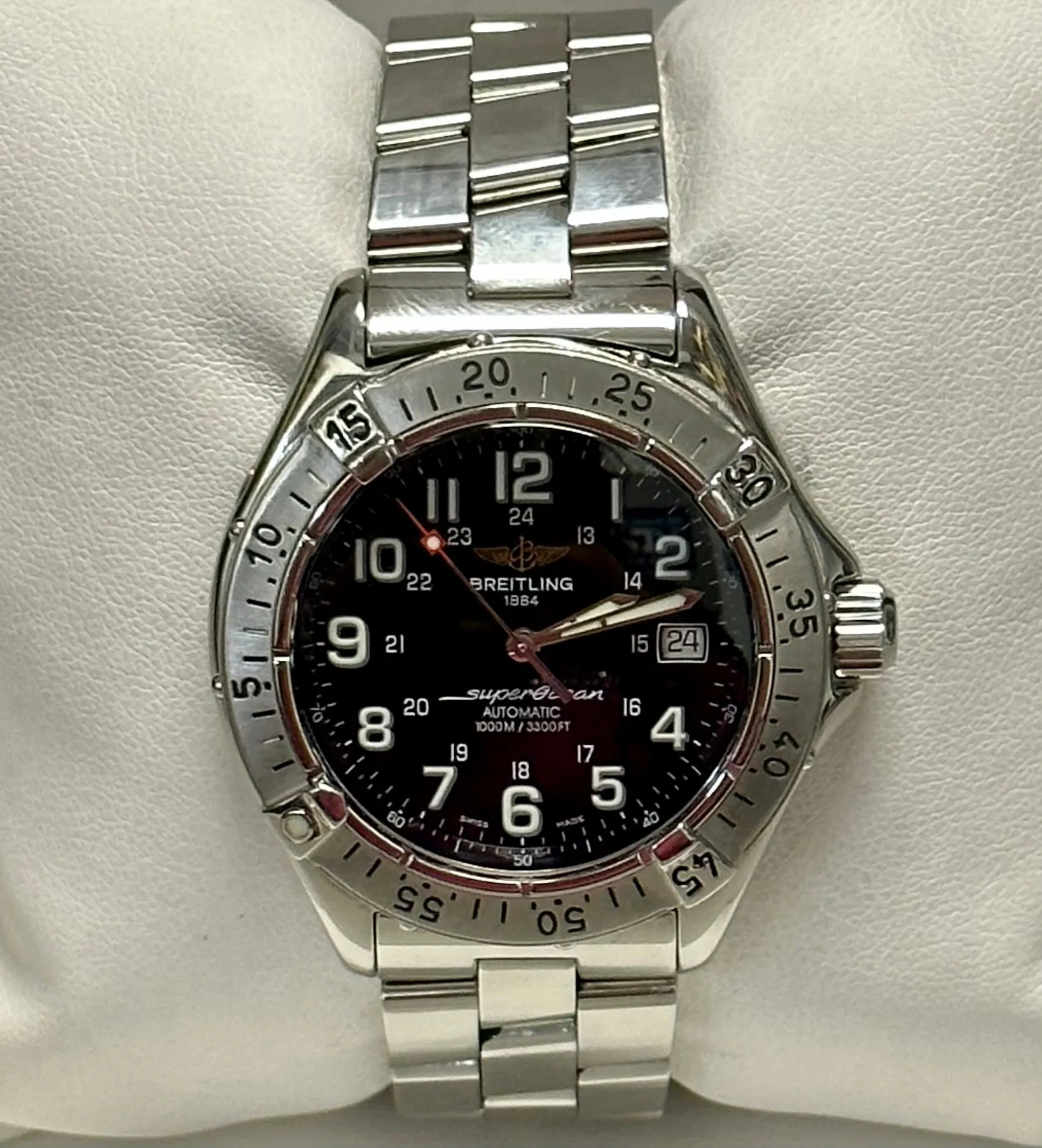 BREITLING Superocean Men's Wristwatch Automatic Stainless Steel- $7K APR w/ COA!