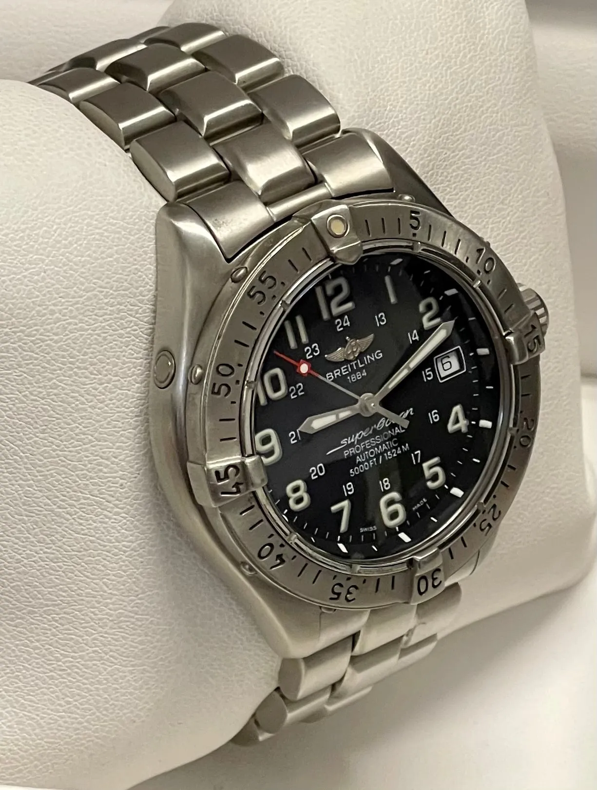 BREITLING Superocean Professional Stainless Steel Men's Wristwatch-$7K APR w/COA!