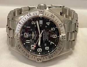 BREITLING Superocean Professional Stainless Steel Men's Wristwatch-$7K APR w/COA!