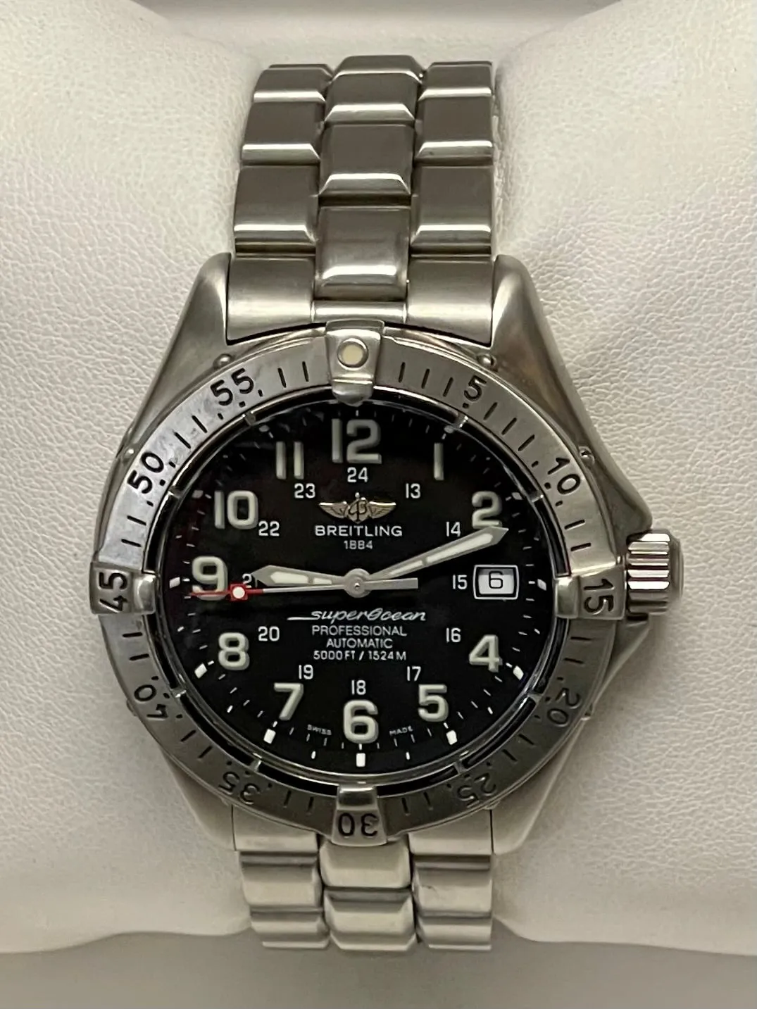 BREITLING Superocean Professional Stainless Steel Men's Wristwatch-$7K APR w/COA!