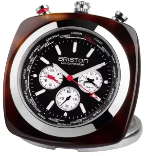Briston Travel Clock Clubmaster Acetate Black