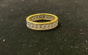 BUCCELLATI DIAMOND 18K YELLOW AND WHITE GOLD SETTING RING - $30K APR w/ CoA!!!!!