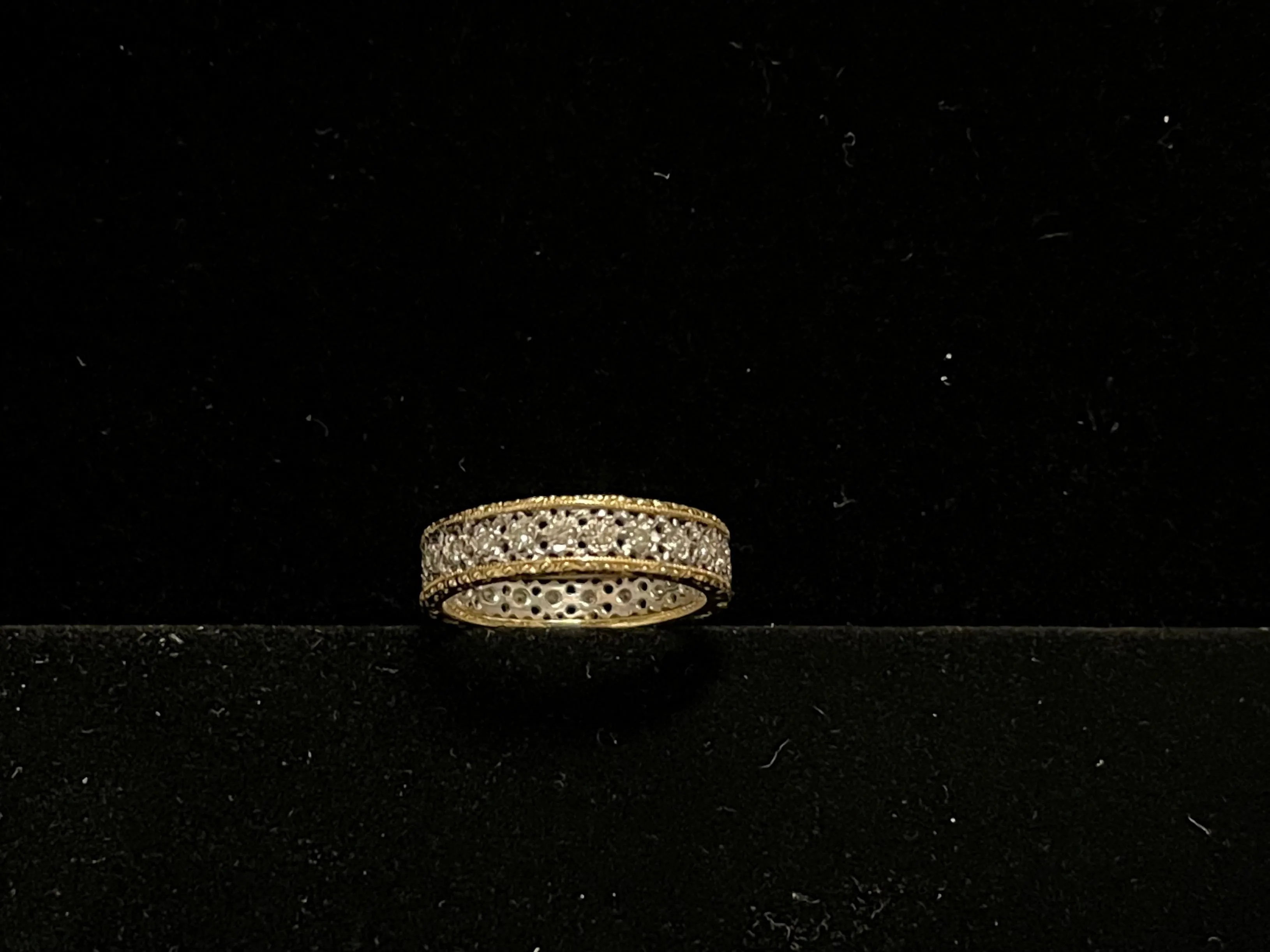 BUCCELLATI DIAMOND 18K YELLOW AND WHITE GOLD SETTING RING - $30K APR w/ CoA!!!!!