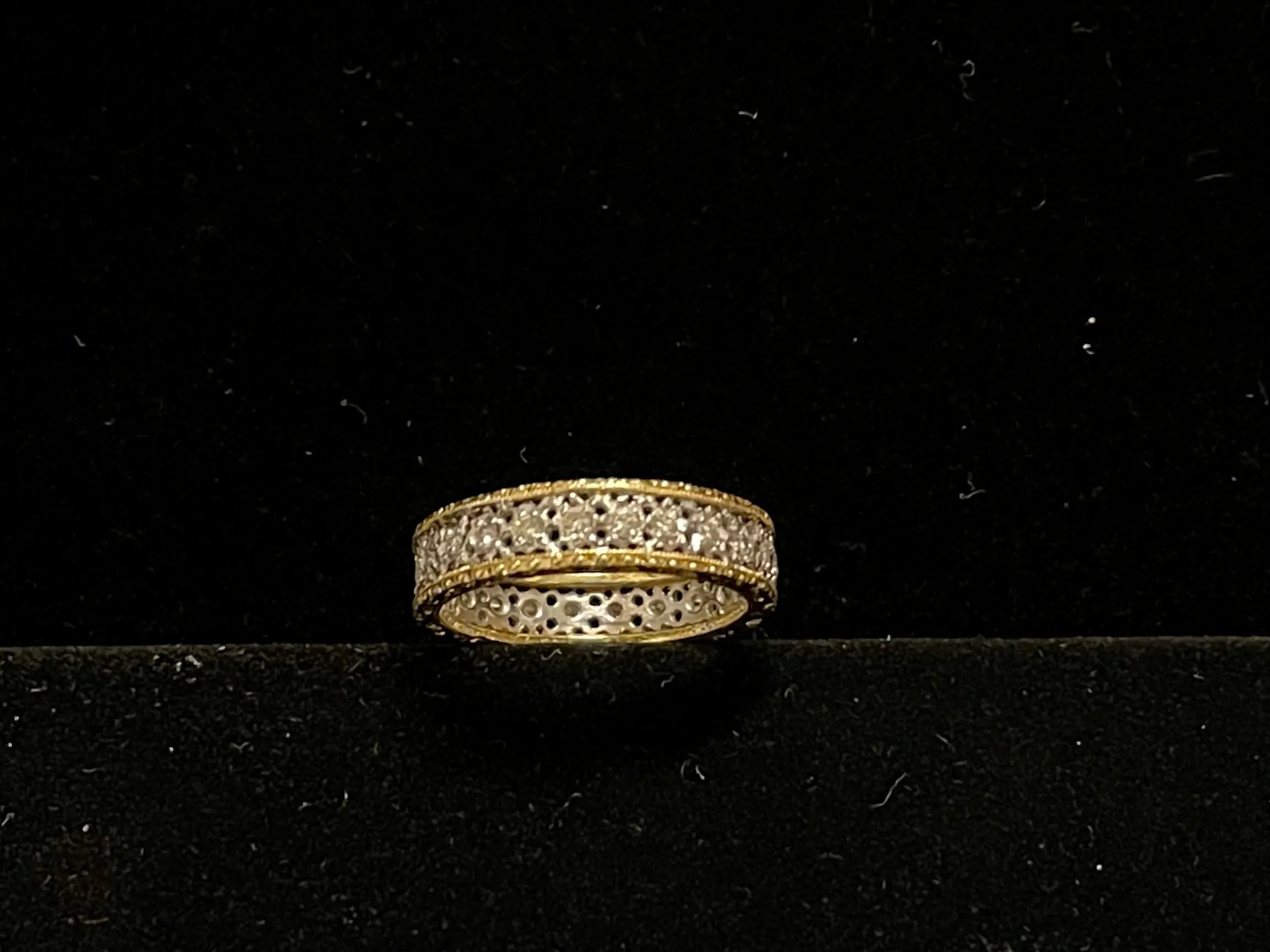 BUCCELLATI DIAMOND 18K YELLOW AND WHITE GOLD SETTING RING - $30K APR w/ CoA!!!!!