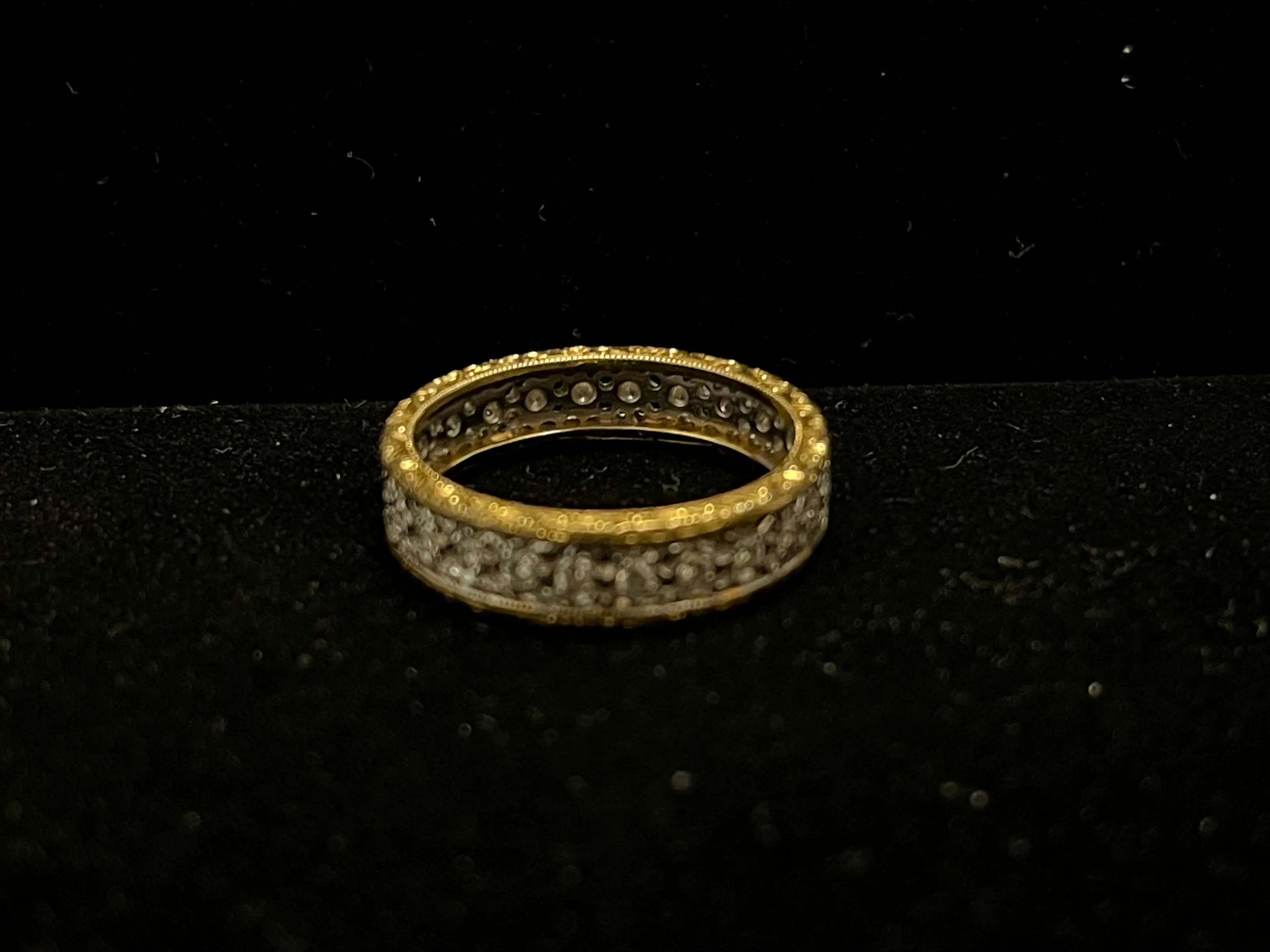 BUCCELLATI DIAMOND 18K YELLOW AND WHITE GOLD SETTING RING - $30K APR w/ CoA!!!!!