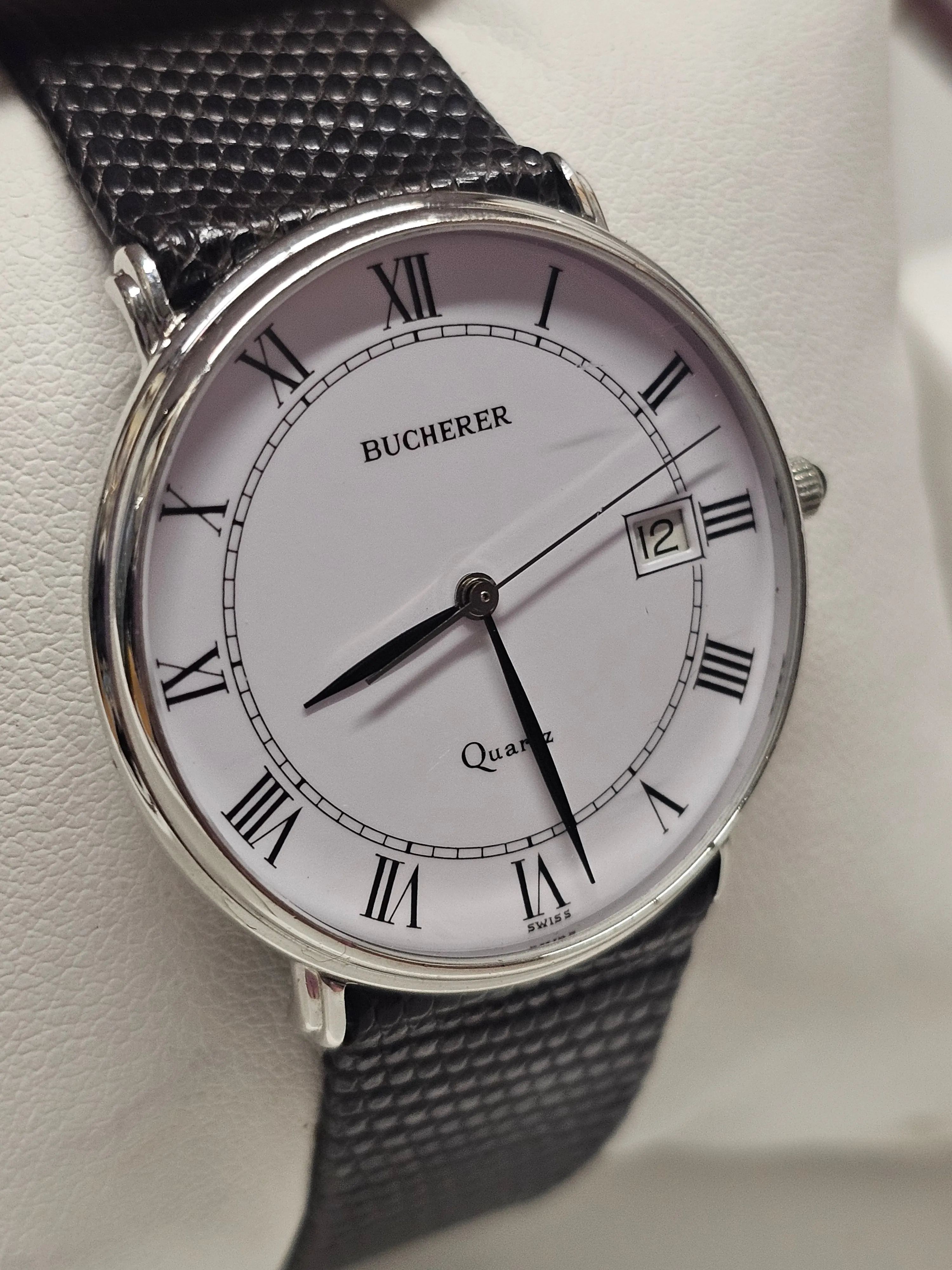 BUCHERER, Date Feature, Stainless Steel, Beautiful Men's Watch - $5K APR w/ COA!