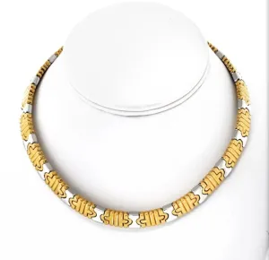 Bulgari 18K Yellow Gold and Steel Parentesi Necklace ASC5627