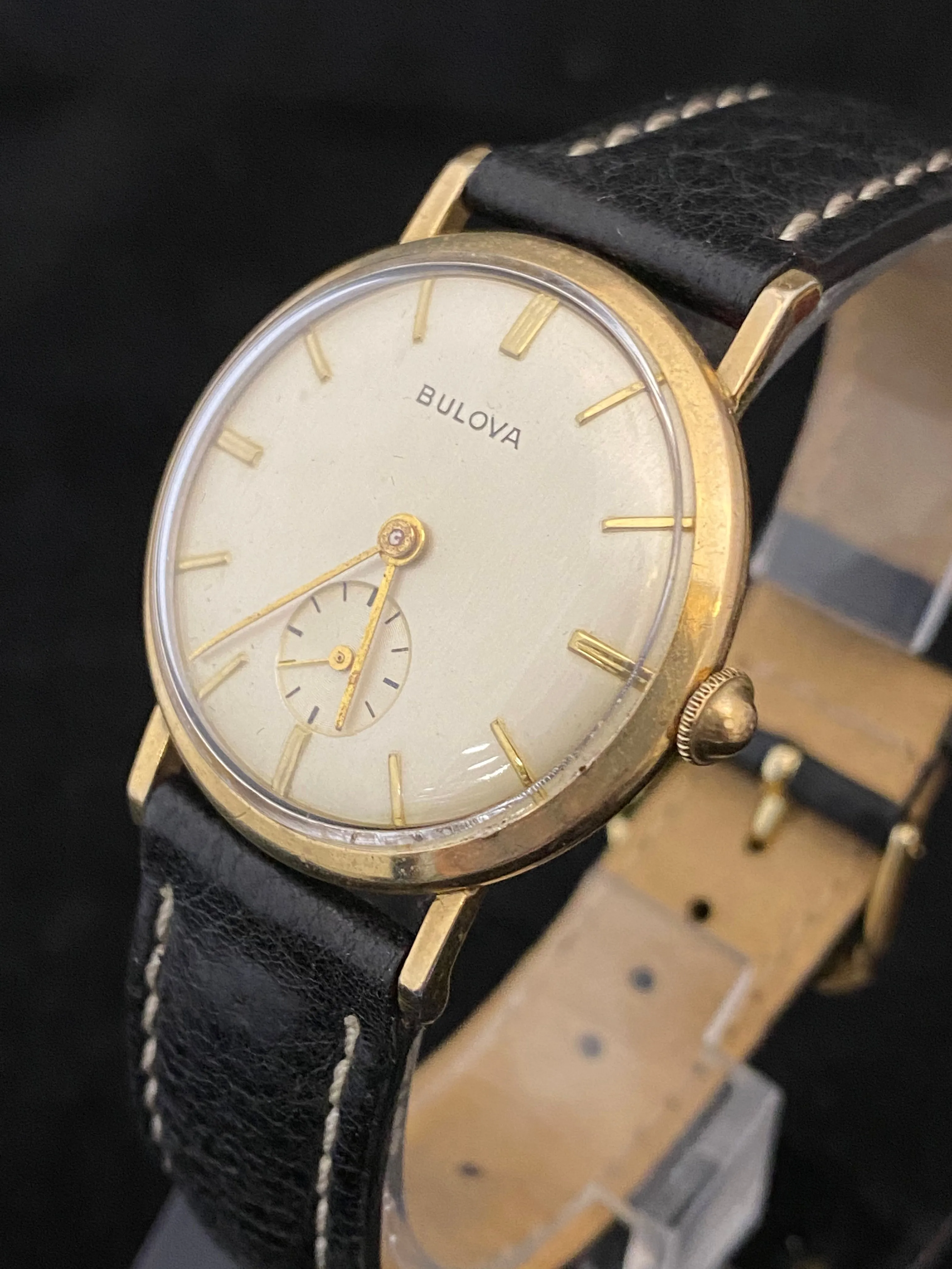 BULOVA 10K Rolled Gold Filled circa 1950s Unisex w/ Diamond Style Chips Watch - $3K Value w/ CoA!