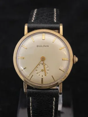 BULOVA 10K Rolled Gold Filled circa 1950s Unisex w/ Diamond Style Chips Watch - $3K Value w/ CoA!